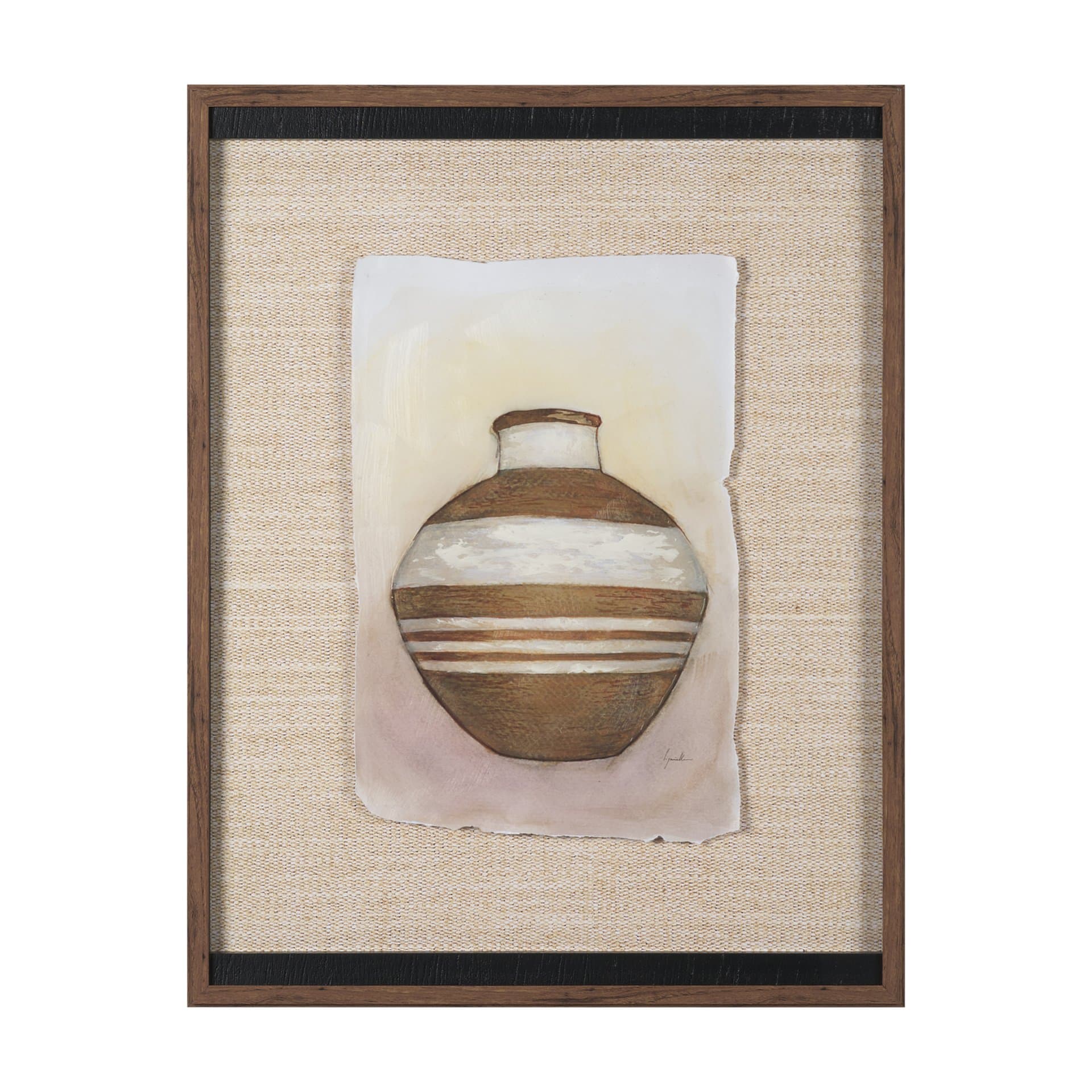 Peruvian Beginnings II by Mercana Studio Hand Embelished Textured Framed Artwork Matted under Glass — product photograph