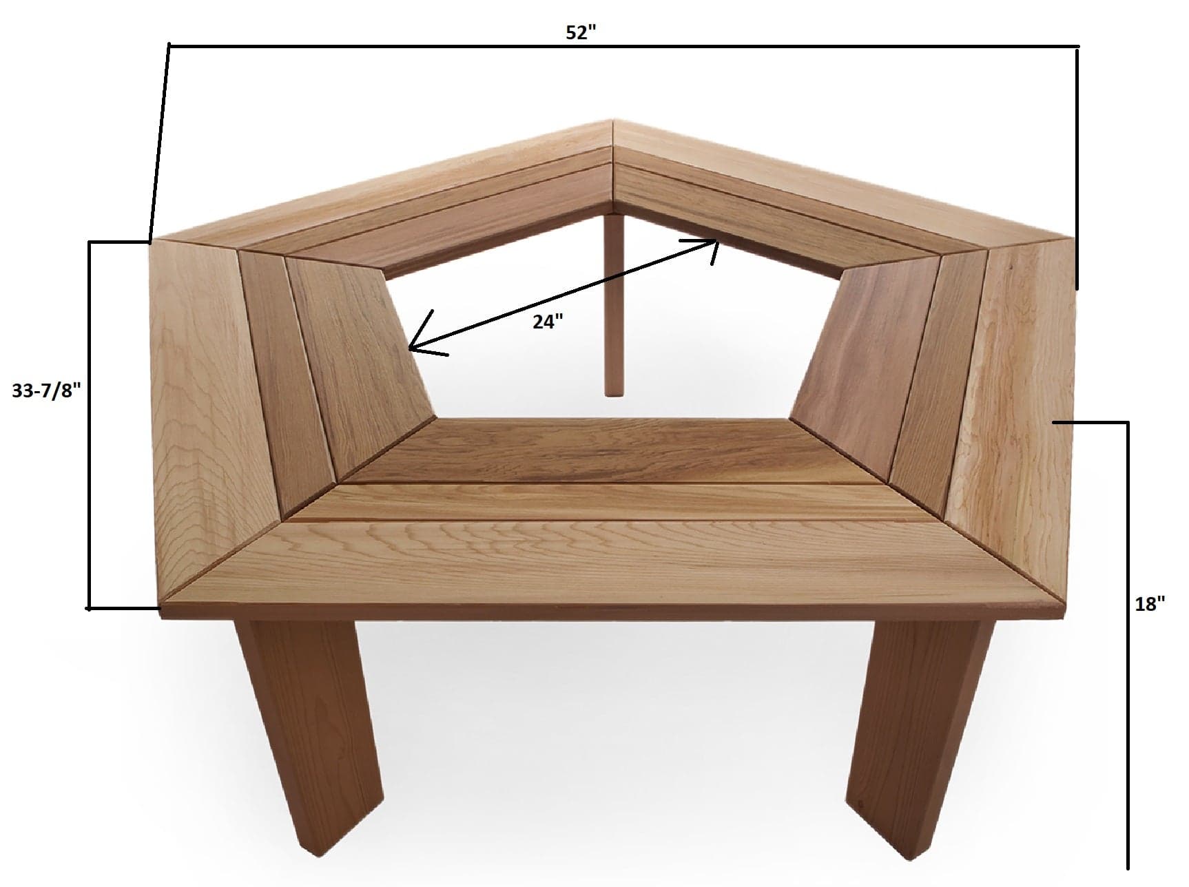 Wrap Around Tree Cedar Bench TB50 — product photograph