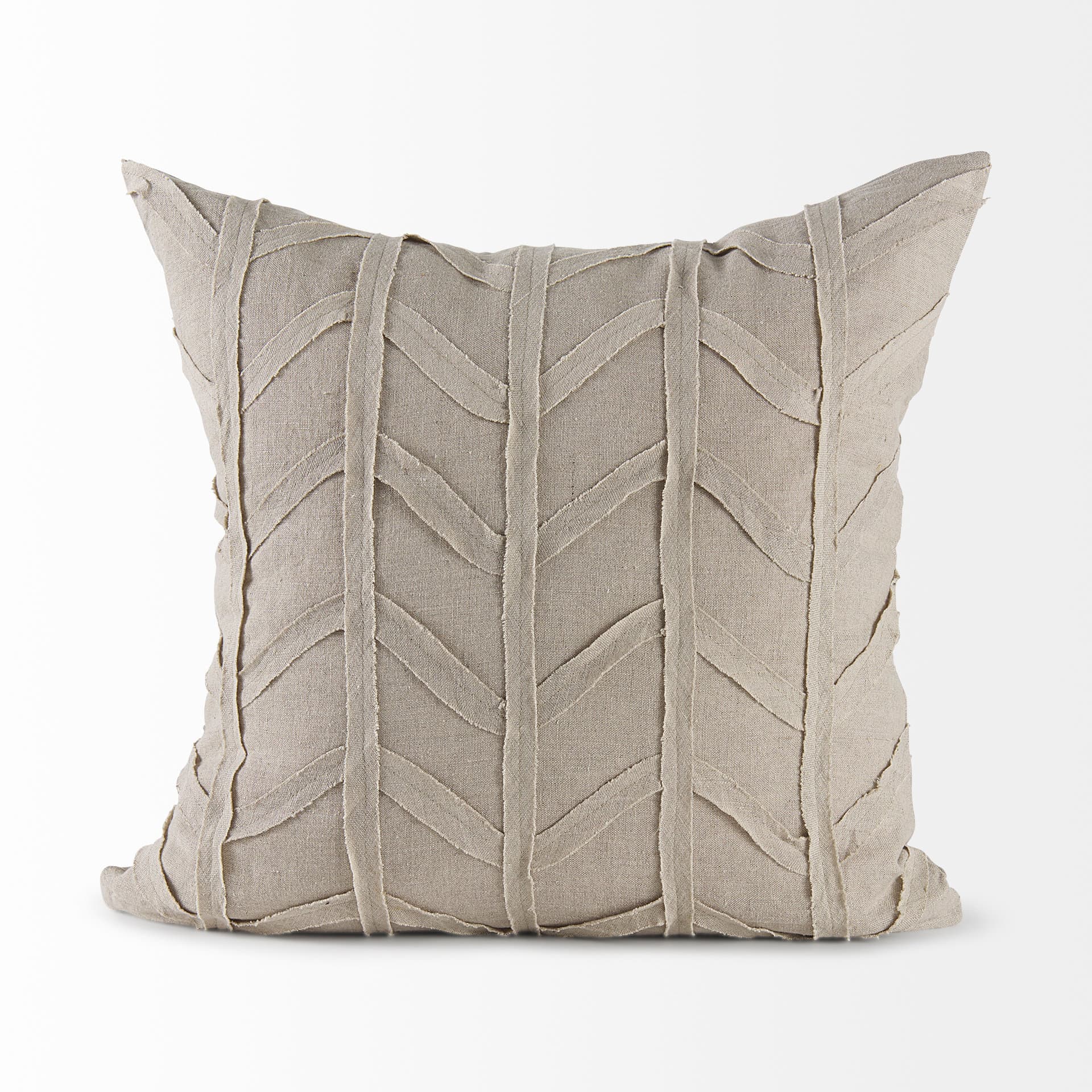 Ivivva 20x20 Beige Fabric Textured Pillow Cover — product photograph