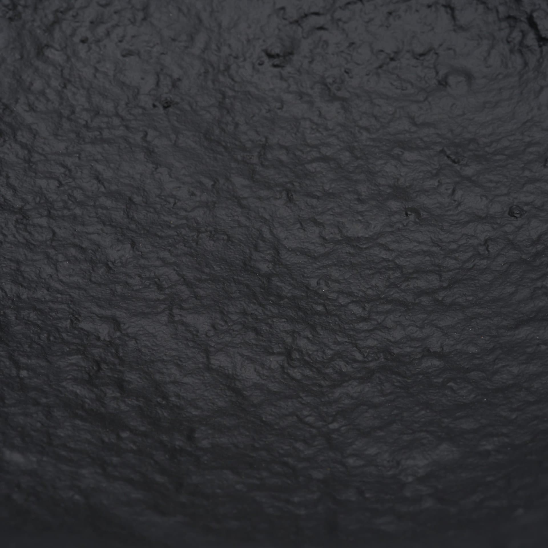 Verdant Small Matte Black Metal Decorative Centerpiece Bowl — product photograph