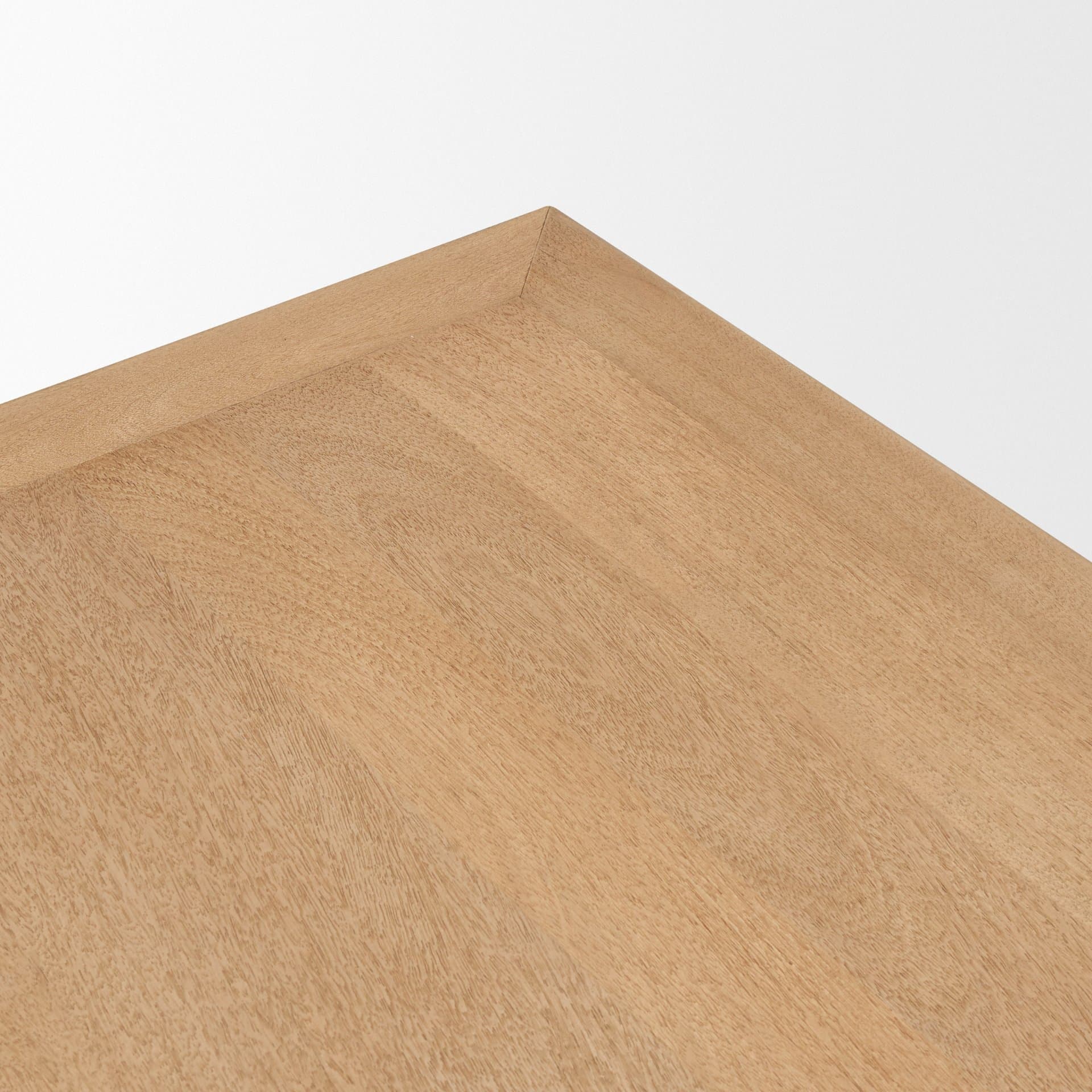Trellyn 48" Light Brown Wood w/ Carved Woven Base Square Coffee Table — product photograph