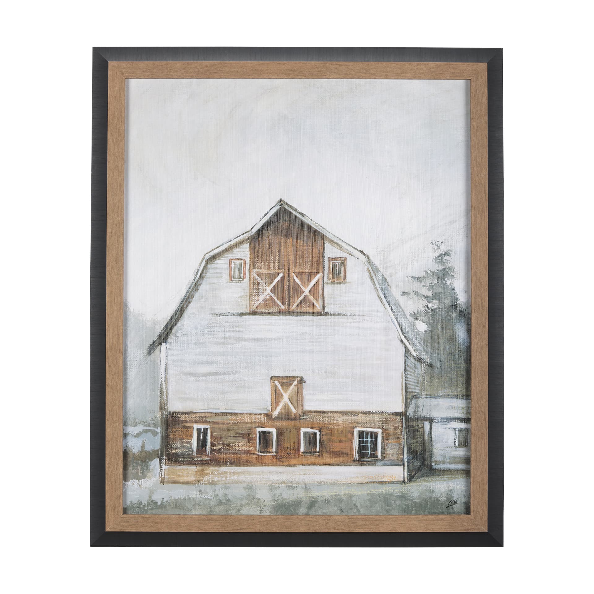 Old Barn II by Mercana Studio a Hand Embellished Textured Framed Art Print — product photograph