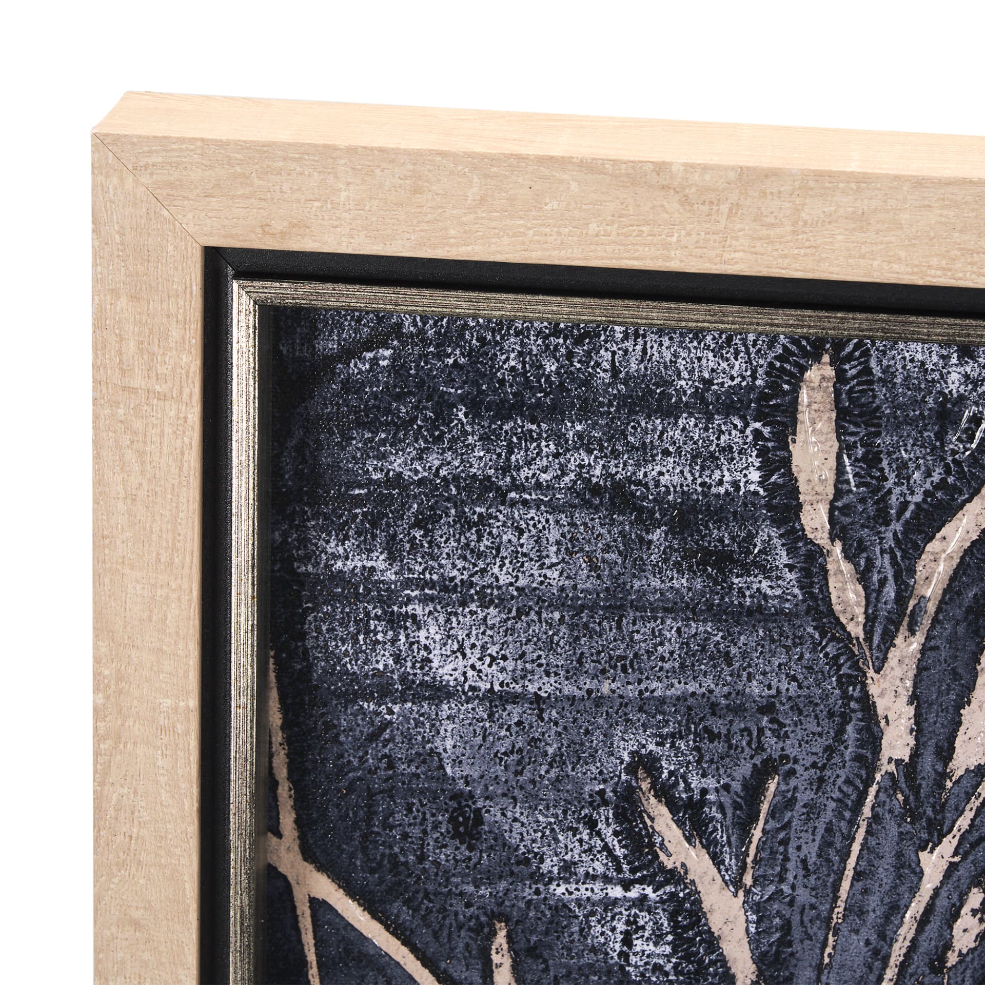 Herbes Hautes Indigo I by Mercana Studio a Hand Embellished Textured Framed Art Print — product photograph