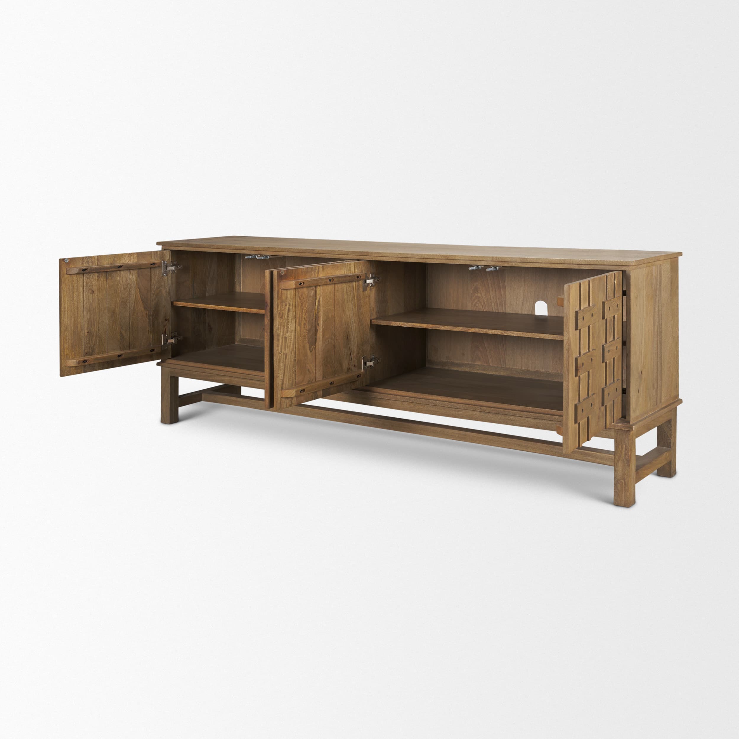 Truss Cool Brown Wood 4 Door Closed Sideboard — product photograph