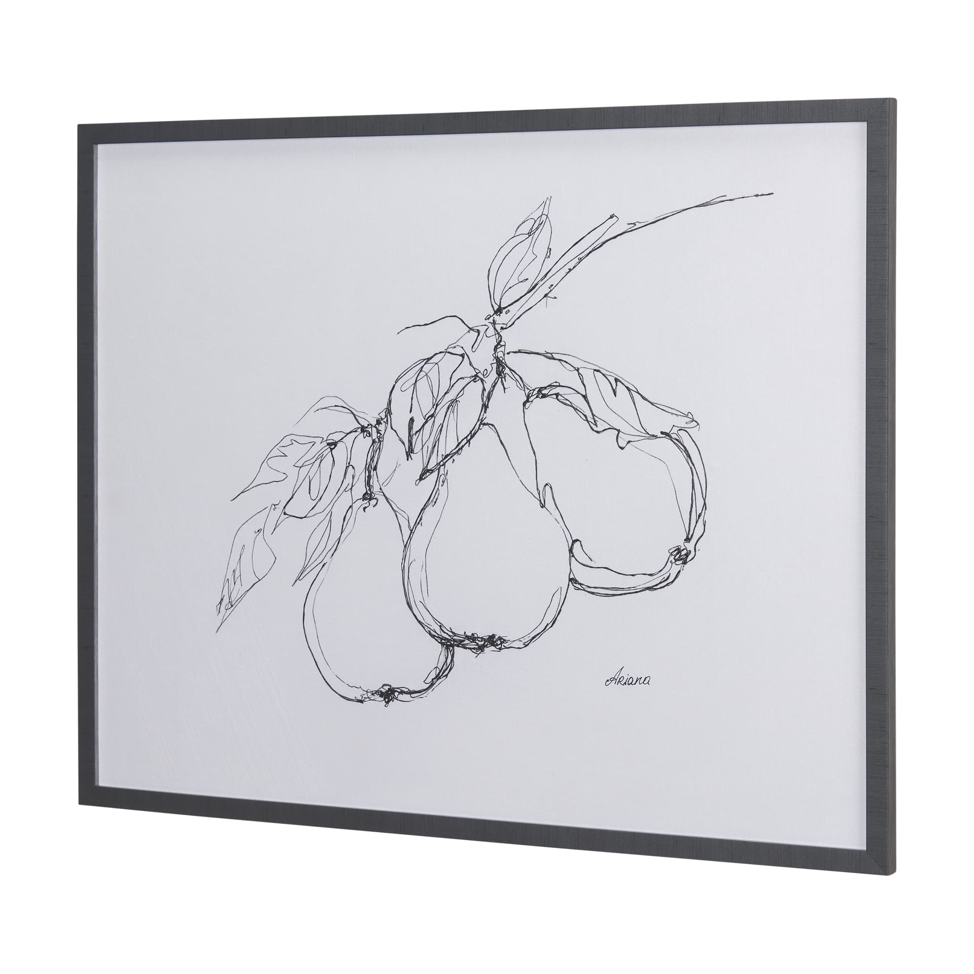 Fruit Sketch Pear by Mercana Studio a Hand Embellished Textured Framed Art Print — product photograph