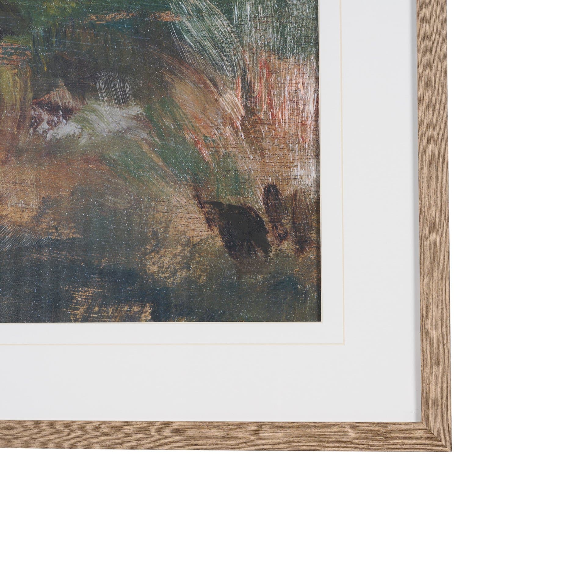 Exmoor Ponies by Sir Alfred Munnings Hand-Embellished Framed Artwork Matted under Glass — product photograph