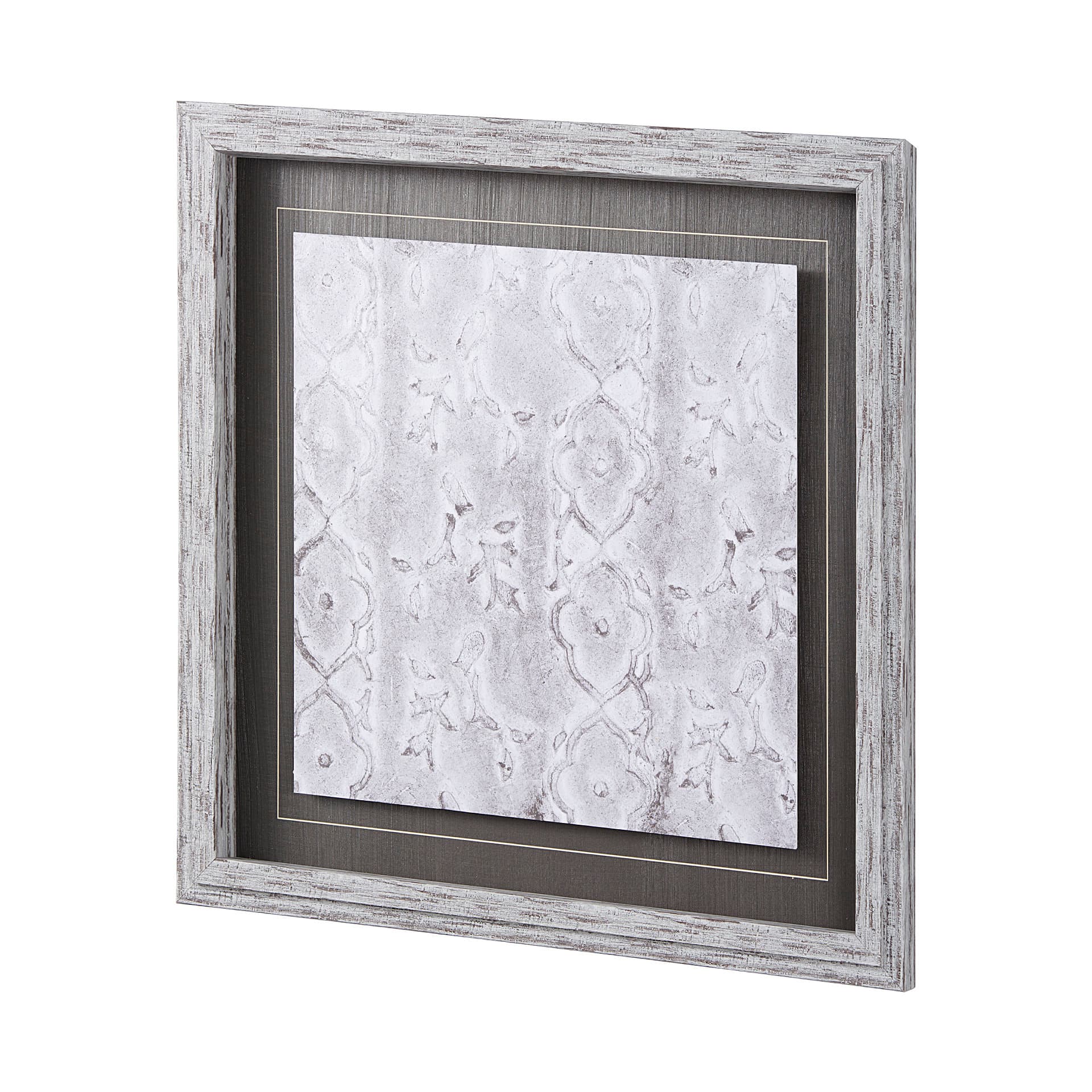 Vintage Tile Collection III by Mercana Studio a Hand Embellished Textured Framed Art Print — product photograph