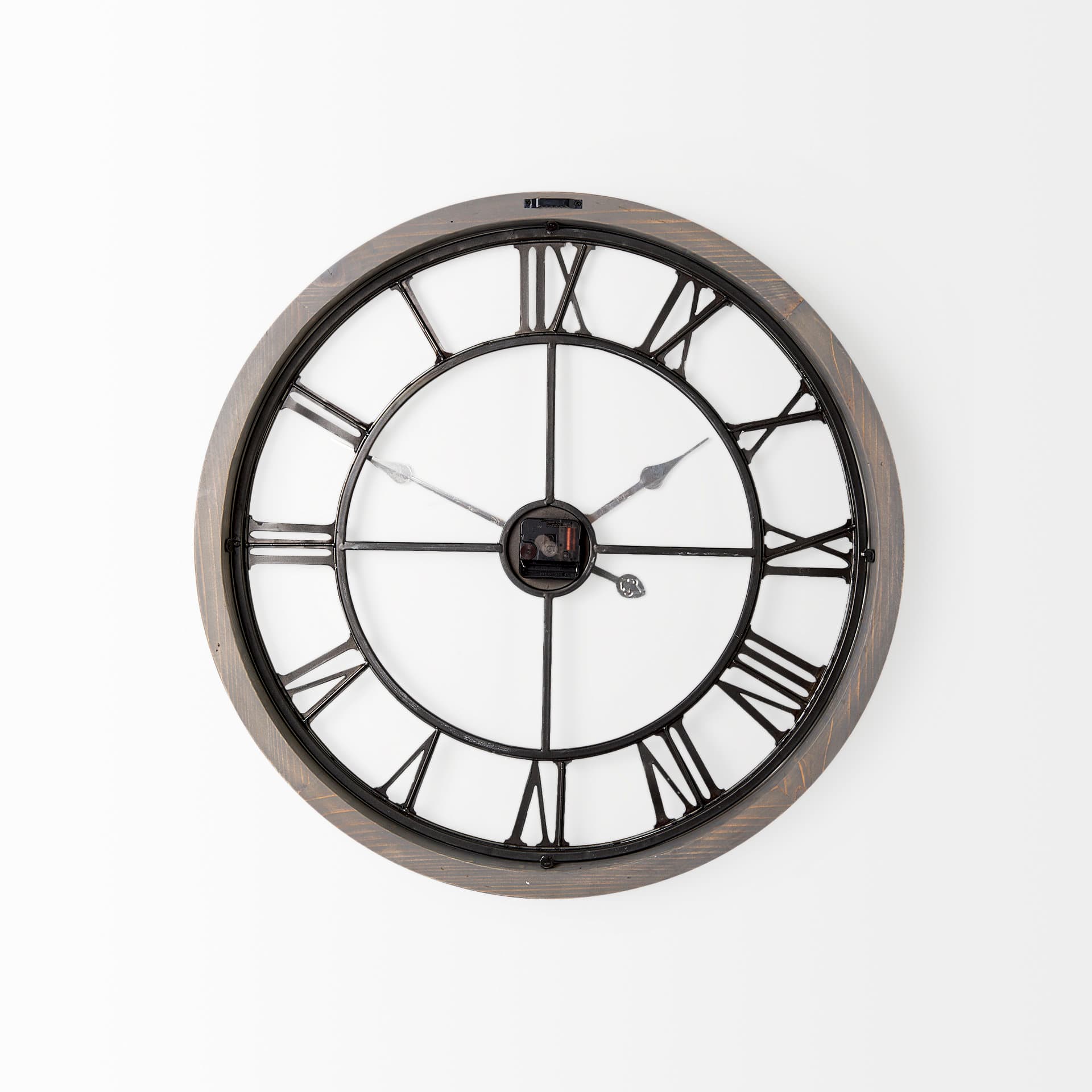 Mething Gray 25" Medium Farmhouse Wall Clock — product photograph