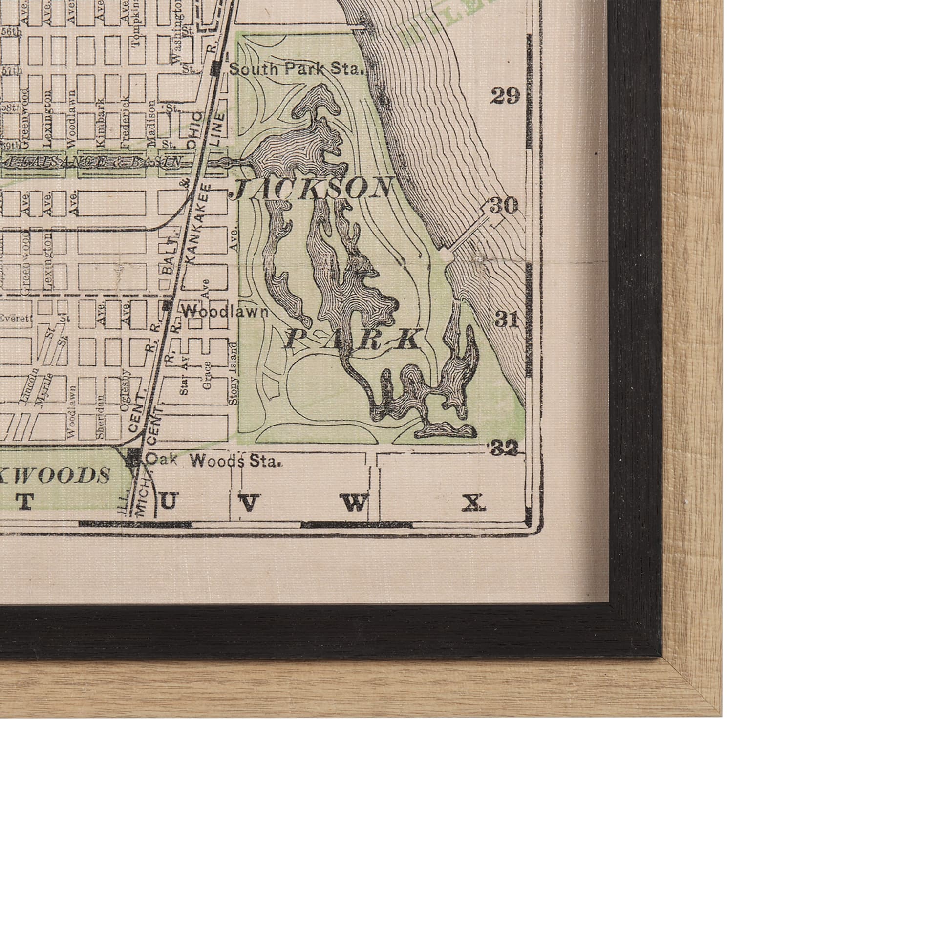 City of Chicago by Mercana Studio a Hand Embellished Textured Framed Art Print — product photograph