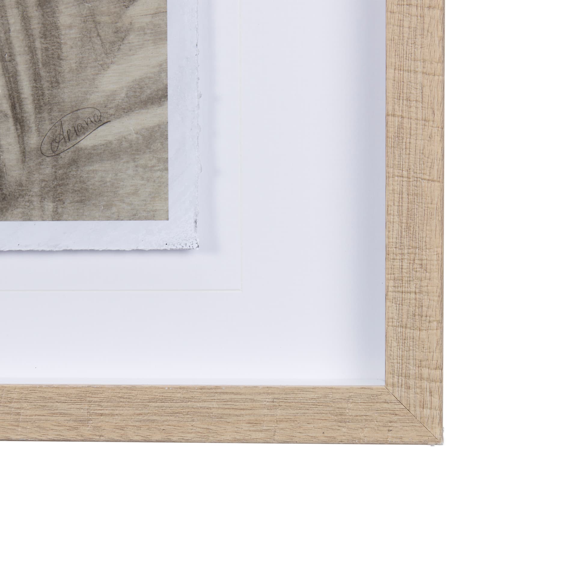 Shadows on Wood II by Mercana Studio a Hand Embellished Textured Framed Art Print Matted under Glass — product photograph