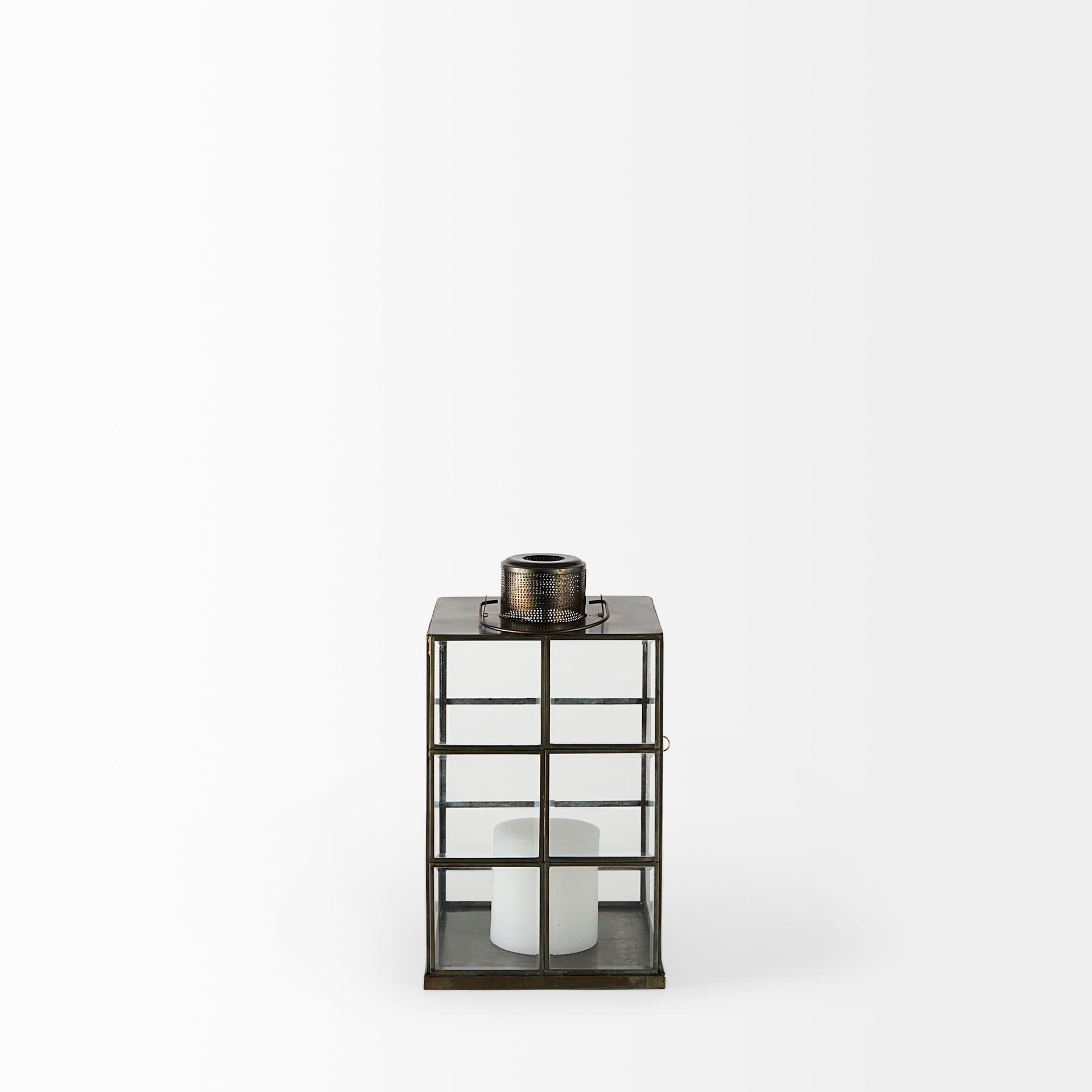 Grimwig (Small) 8L x 8W x 15H LANTERN W/SHEET BASE WITHOUT BEVEL — product photograph