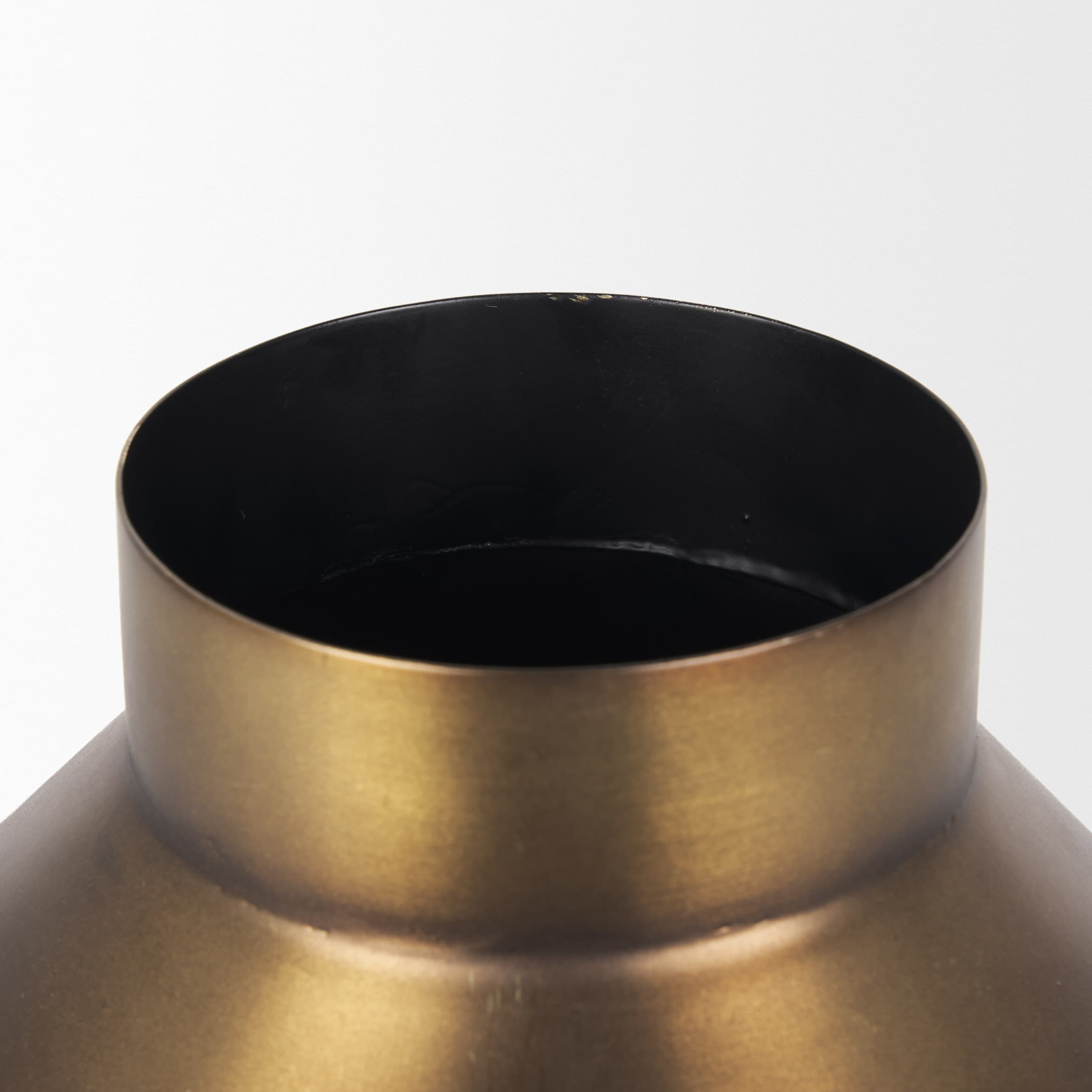 Perrin Large Brushed Gold Metal Decorative Vase — product photograph