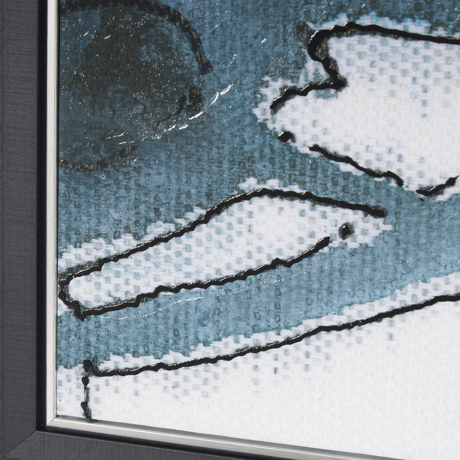 Tributary II by Mercana Studio a Hand Embellished Textured Framed Canvas — product photograph