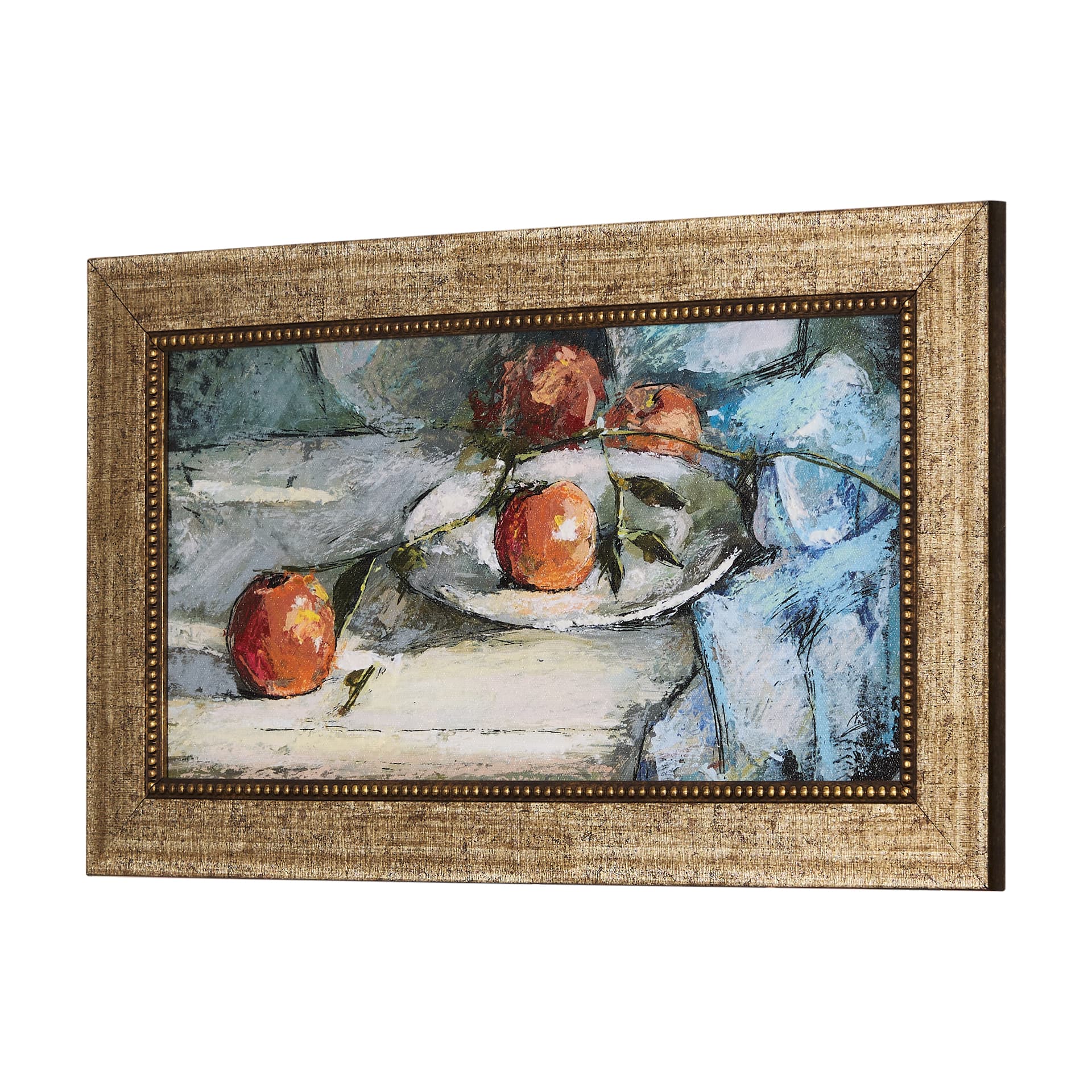 Still Life with Tangerine by Mercana Studio a Hand Embellished Textured Framed Art Print — product photograph