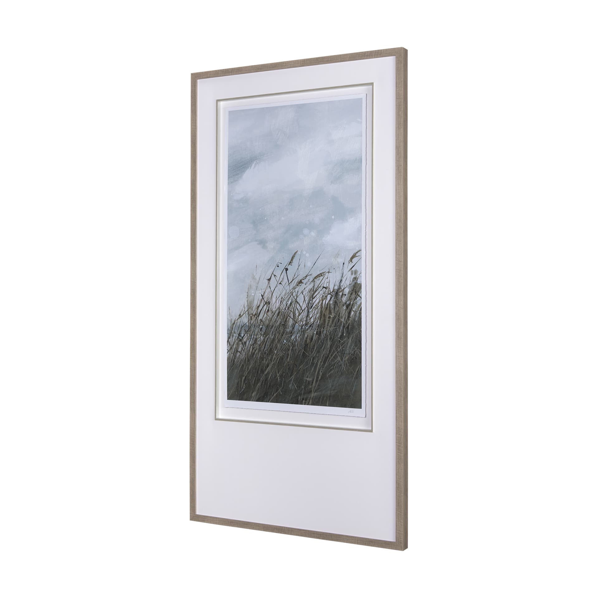 Chilly Breeze II by Natali a Hand Embelished Textured Framed Art Print Matted under Glass — product photograph