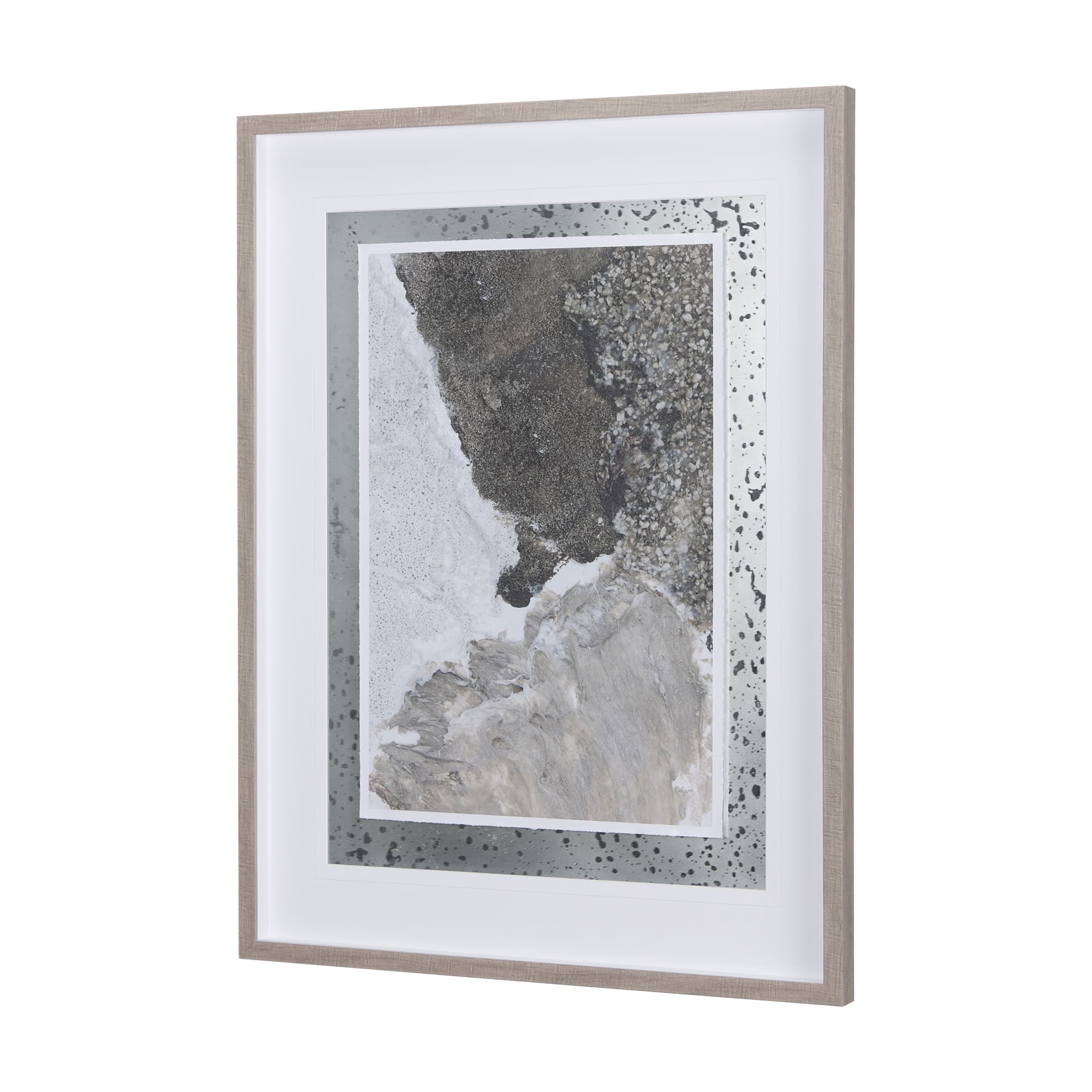 Mudslide I by Mercana Studio a Hand Embellished Textured Framed Art Print Matted under Glass — product photograph
