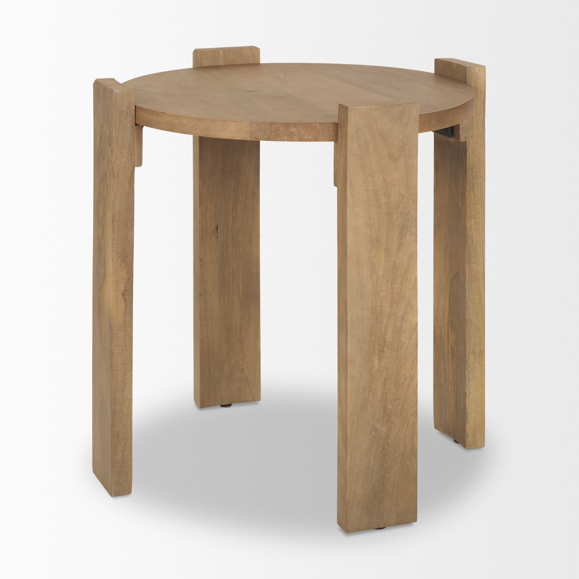 Evelyn Light Brown Round End/Side Table — product photograph