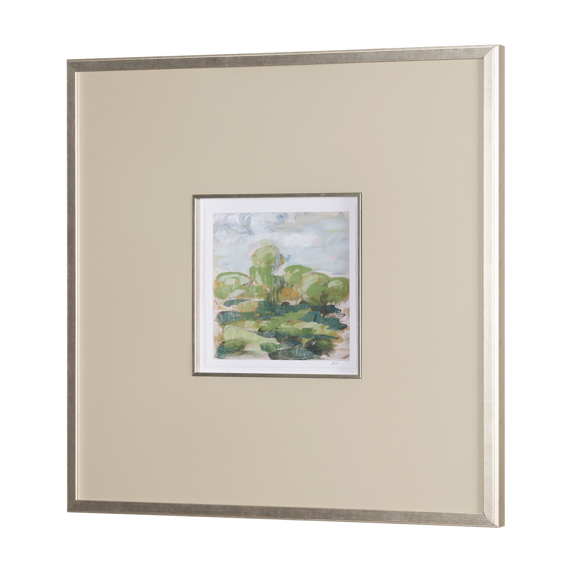 Vibrant View II by Mercana Studio a Hand Embelished Textured Framed Art Print Matted under Glass — product photograph