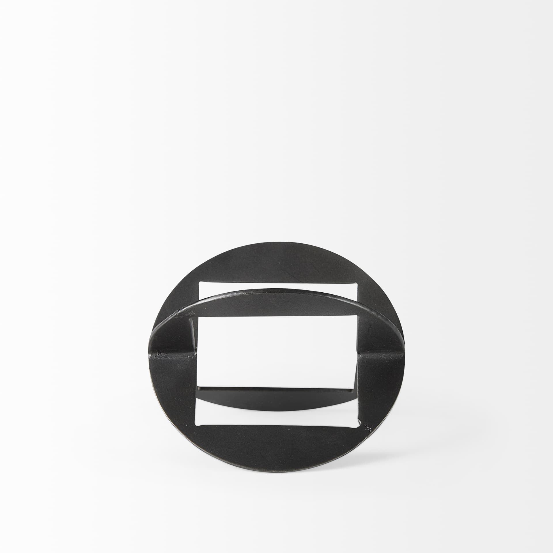 Cusco 6.0 L x 6.0 W x 6.0 H Black Iron Small Gunmetal Geometric Decorative Object — product photograph