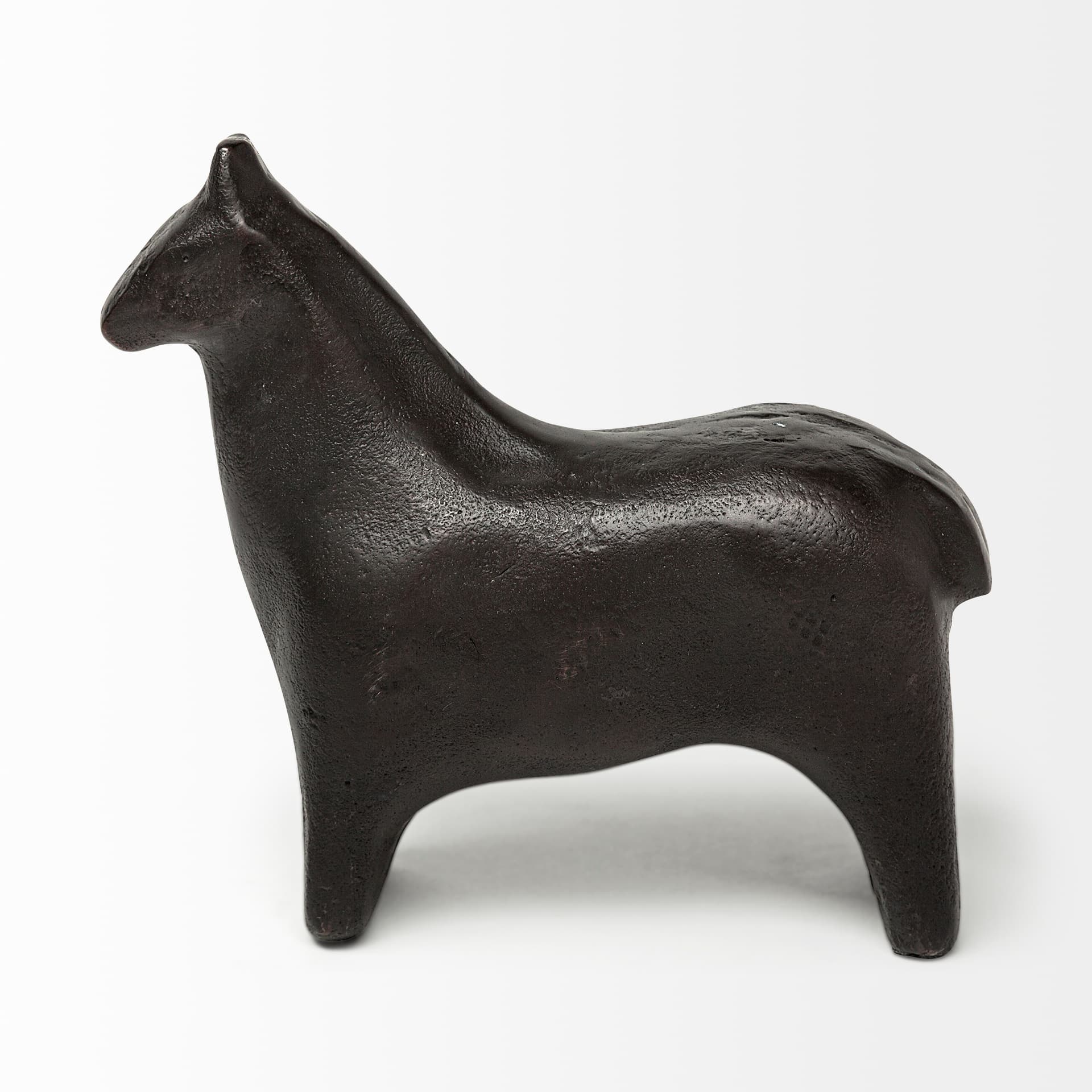 Sphynx II 7L x 2W Black Cast Aluminum Horse Shaped Object — product photograph