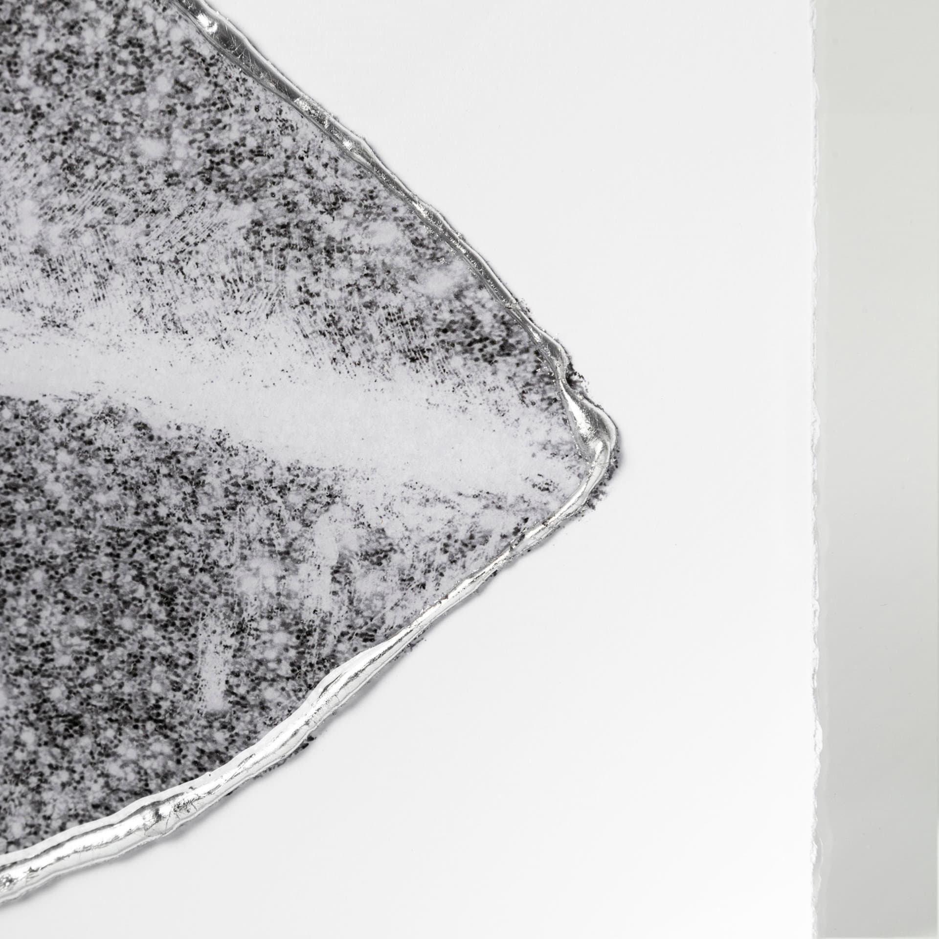 Glitter Lips I Silver by Victoria Barnes Hand Embellished Framed Art Print Matted under Glass — product photograph
