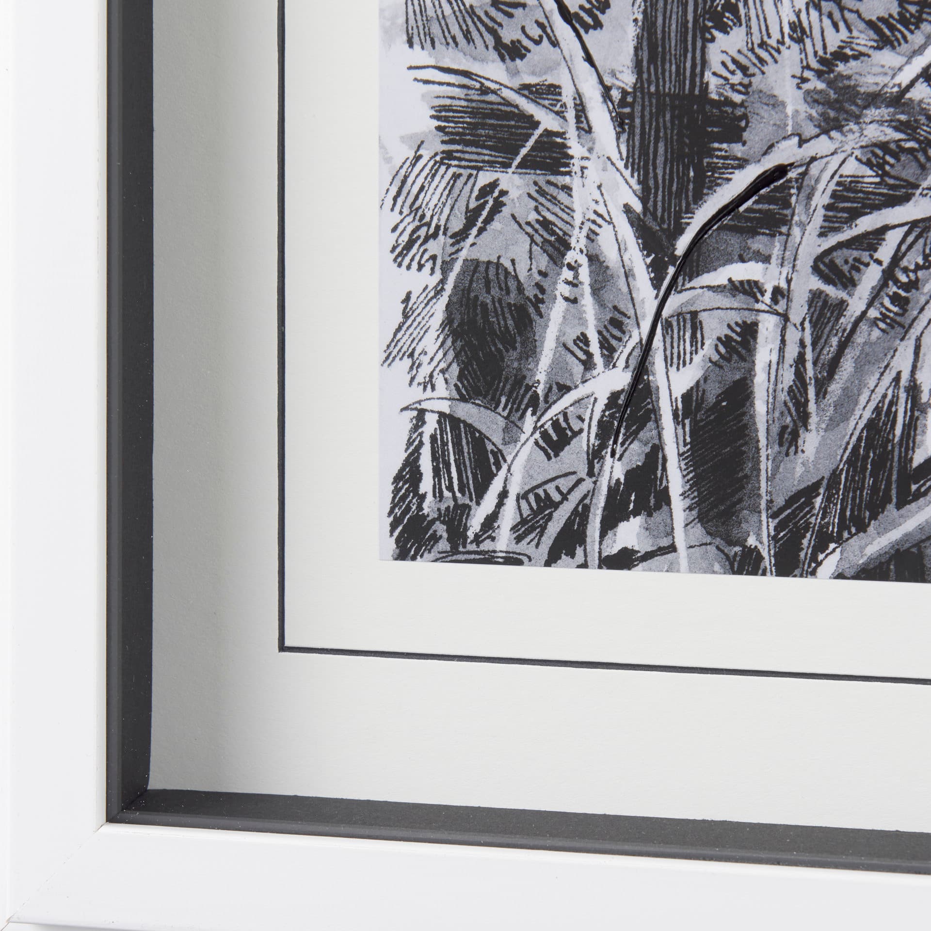 Farm View I by Mercana Studio a Hand Embellished Textured Framed Art Print Matted under Glass — product photograph