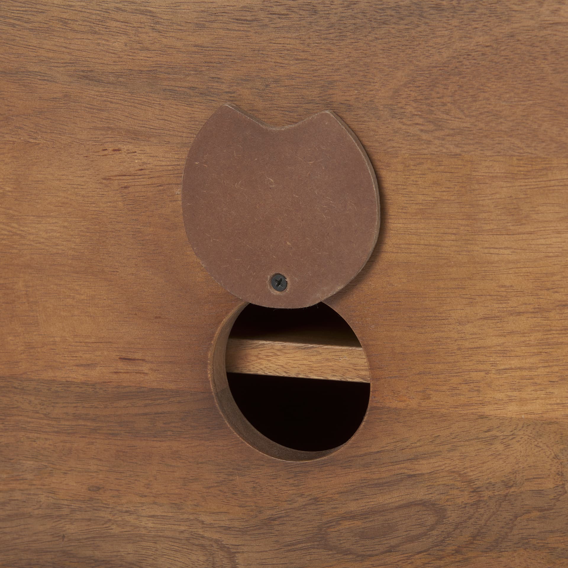 Maddox 40.0L x 18.5W x 32.75H Brown Solid Wood Black Metal 2 Door Accent Cabinet — product photograph