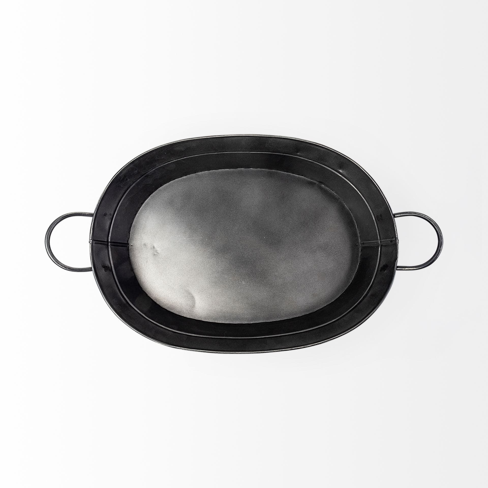 Reno 20L x 14W Black Metal Vintage Inspired Basket — product photograph