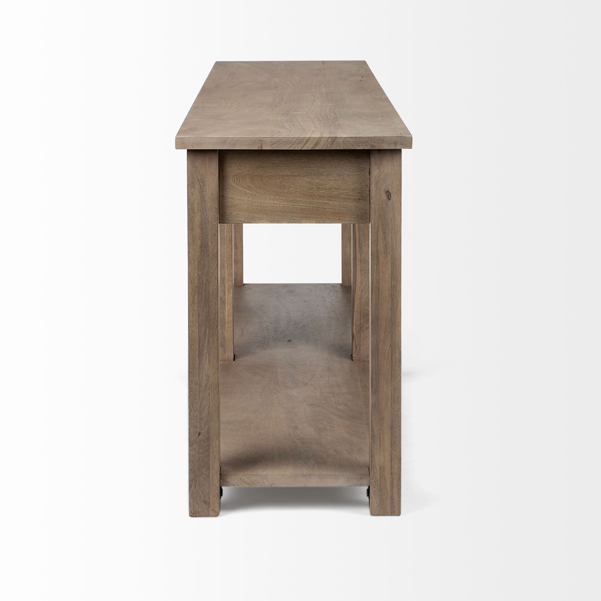 Harrelson III 72L x 18W Brown Wood 4 Drawer Console Table — product photograph