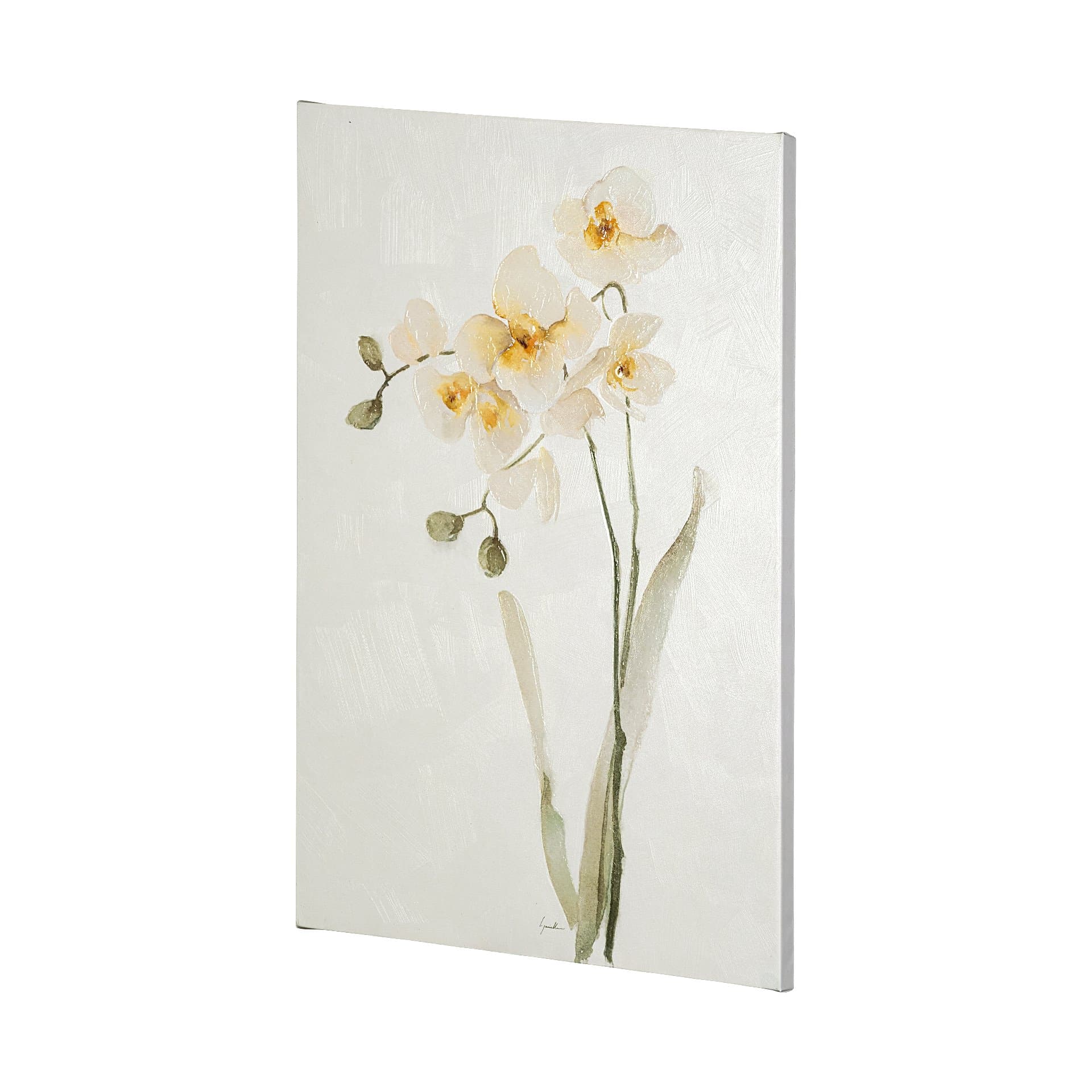 Orchid II by Gabrielle Campbell a Hand Embellished Textured Canvas — product photograph