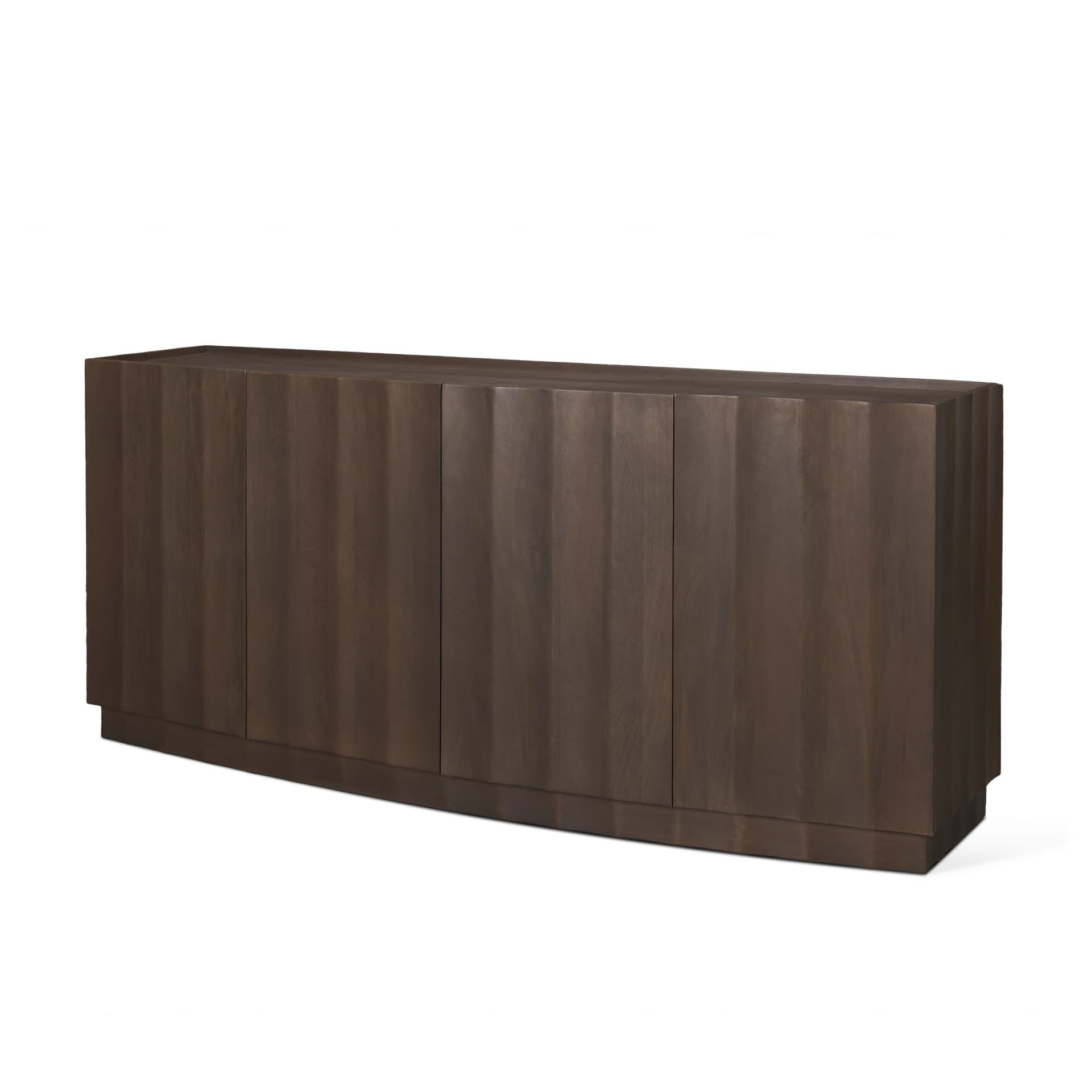 Swanson Dark Brown Wooden Scalloped Sideboard — product photograph