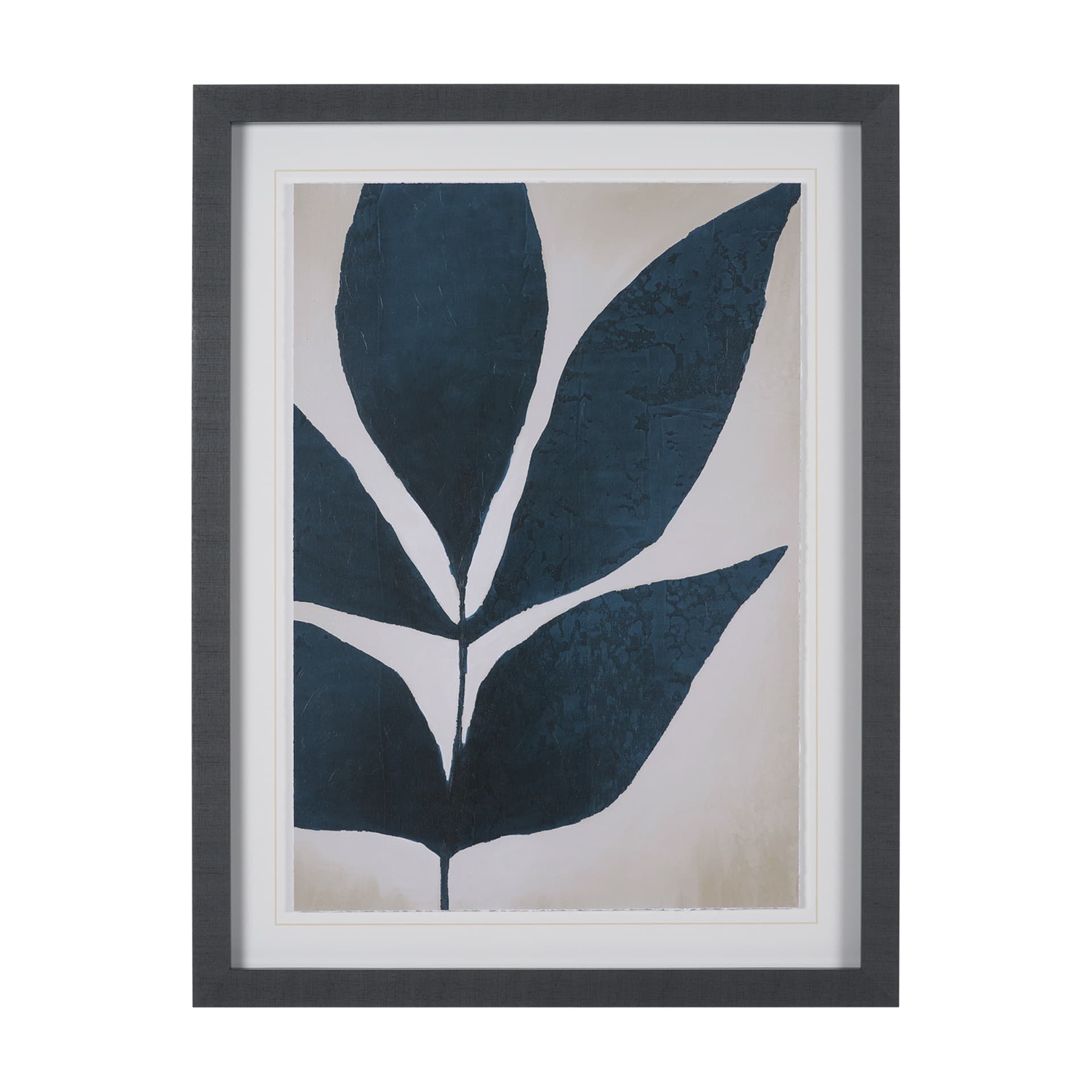 Dreamy Blues II by Stacy Daguiar Hand-Embellished Textured Framed Artwork Matted under Glass — product photograph