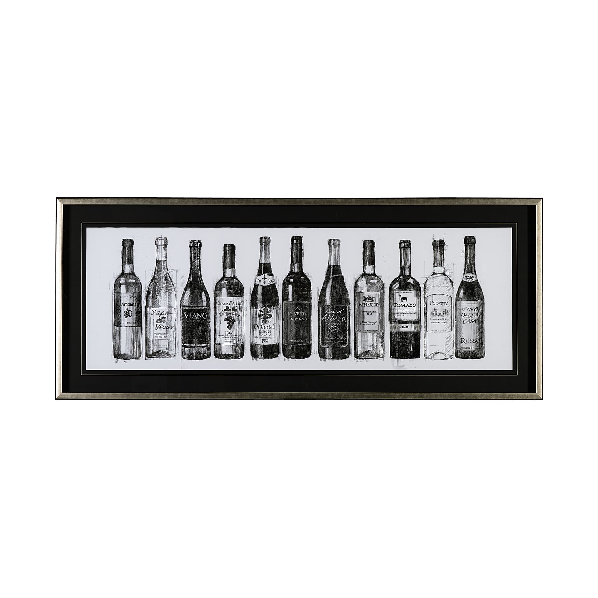 Wine Celler Crop v2 by Avery Tillmon a Hand Embellished Textured Framed Art Print Matted under Glass — product photograph