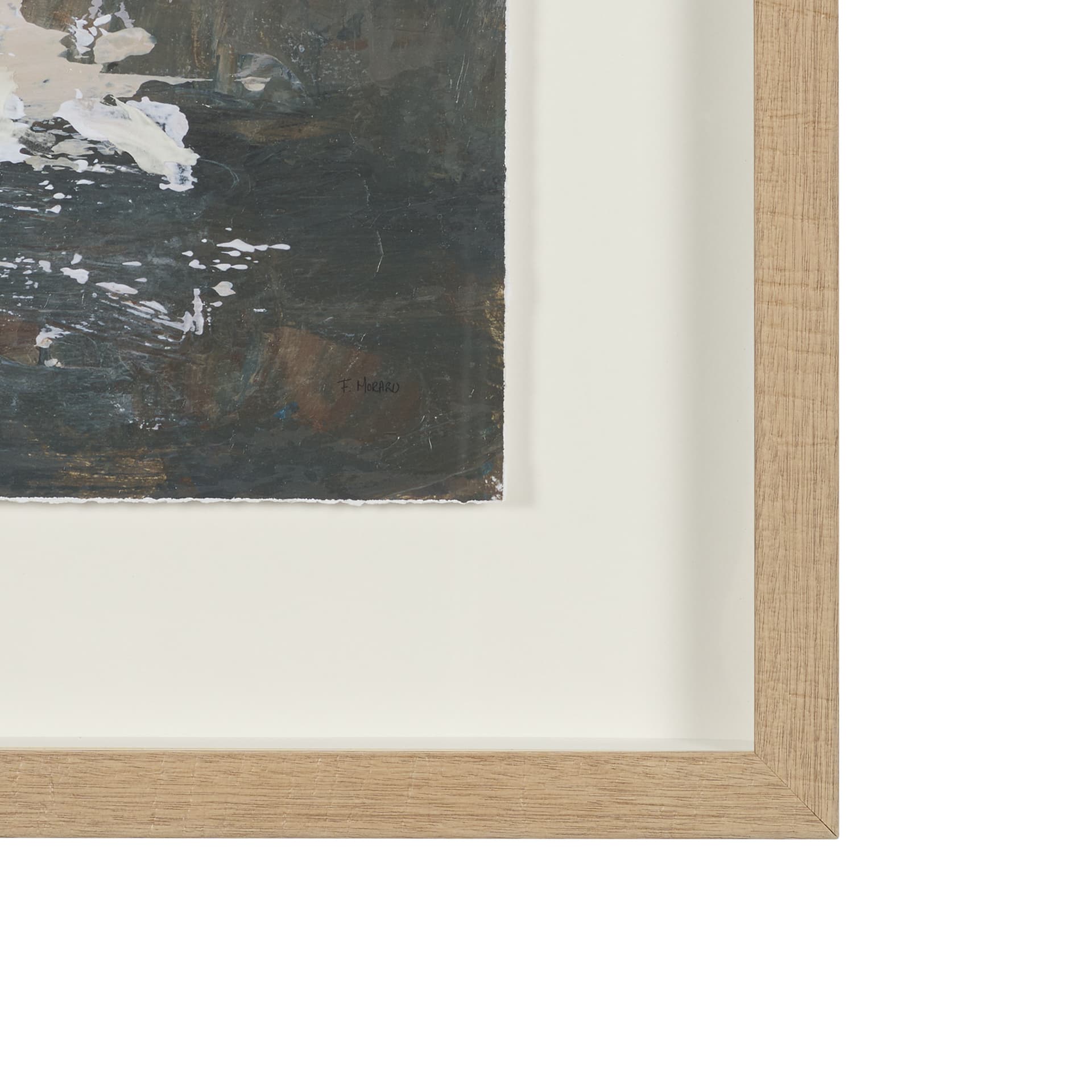 Forest Whispers II by Mercana Studio Hand-Embellished Textured Framed Artwork Matted under Glass — product photograph