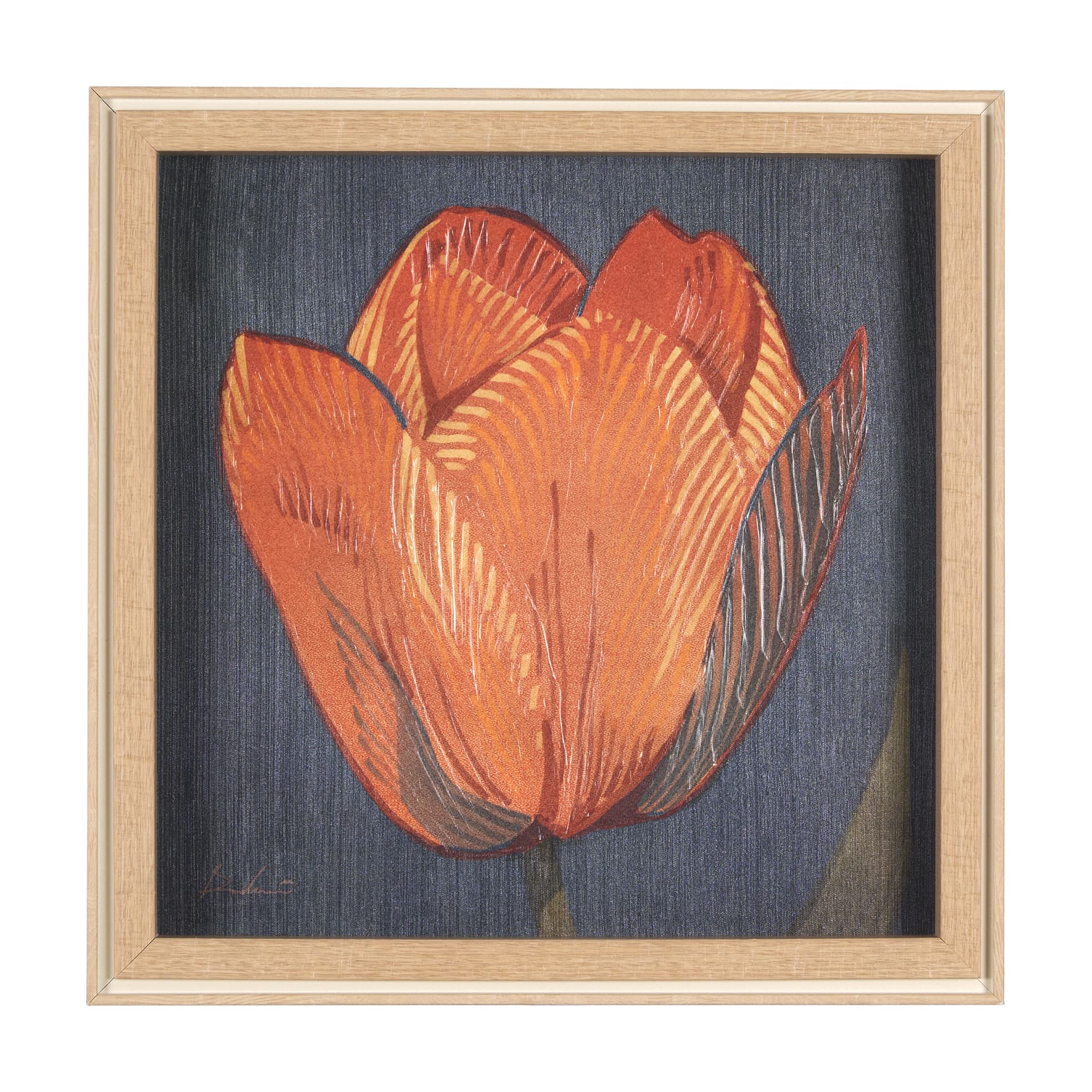 Flower Portrait II (TULIP) by Mercana Studio a Hand Embellished Textured Framed Art Print — product photograph