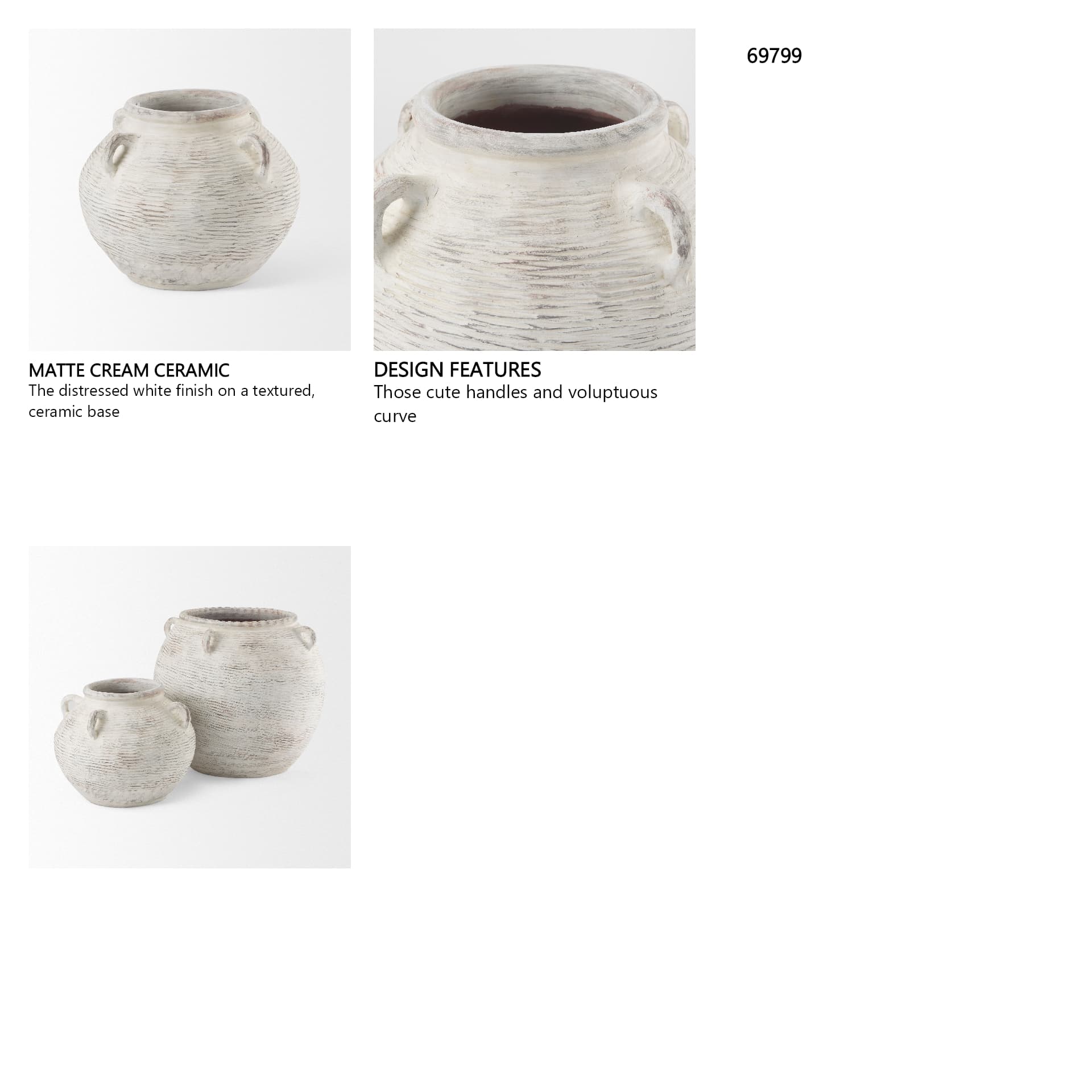 Misha 19.7L x 19.7W x 16.1H Ceramic Floor Vase — in a styled room