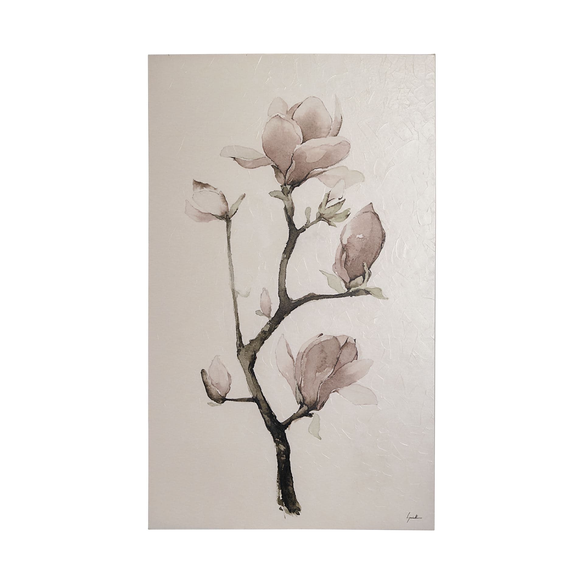 Magnolia I by Gabrielle Campbell a Hand Embellished Textured Canvas — product photograph