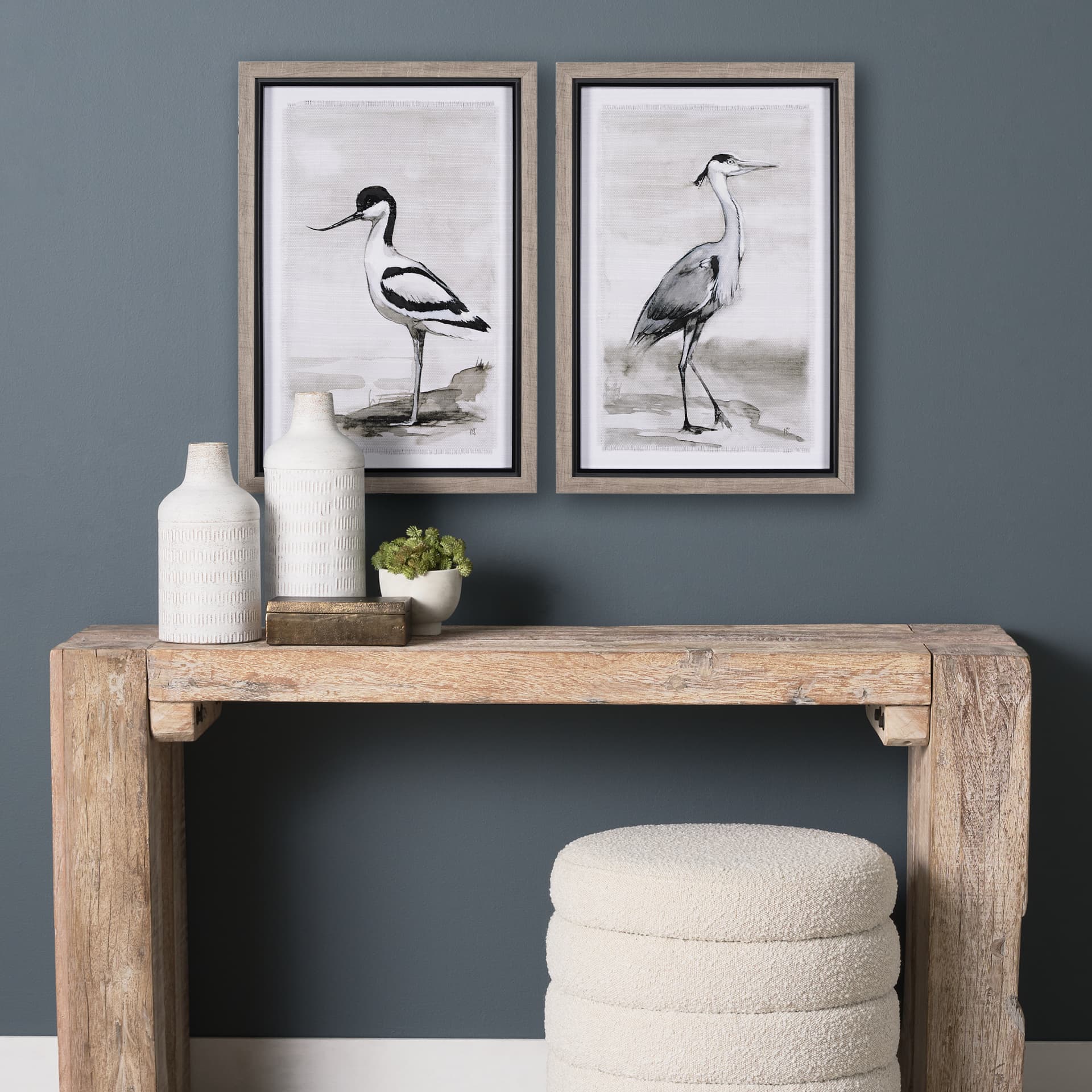 Seaside Vacation I by Mercana Studio a Hand Embellished Textured Framed Art Print — in a styled room
