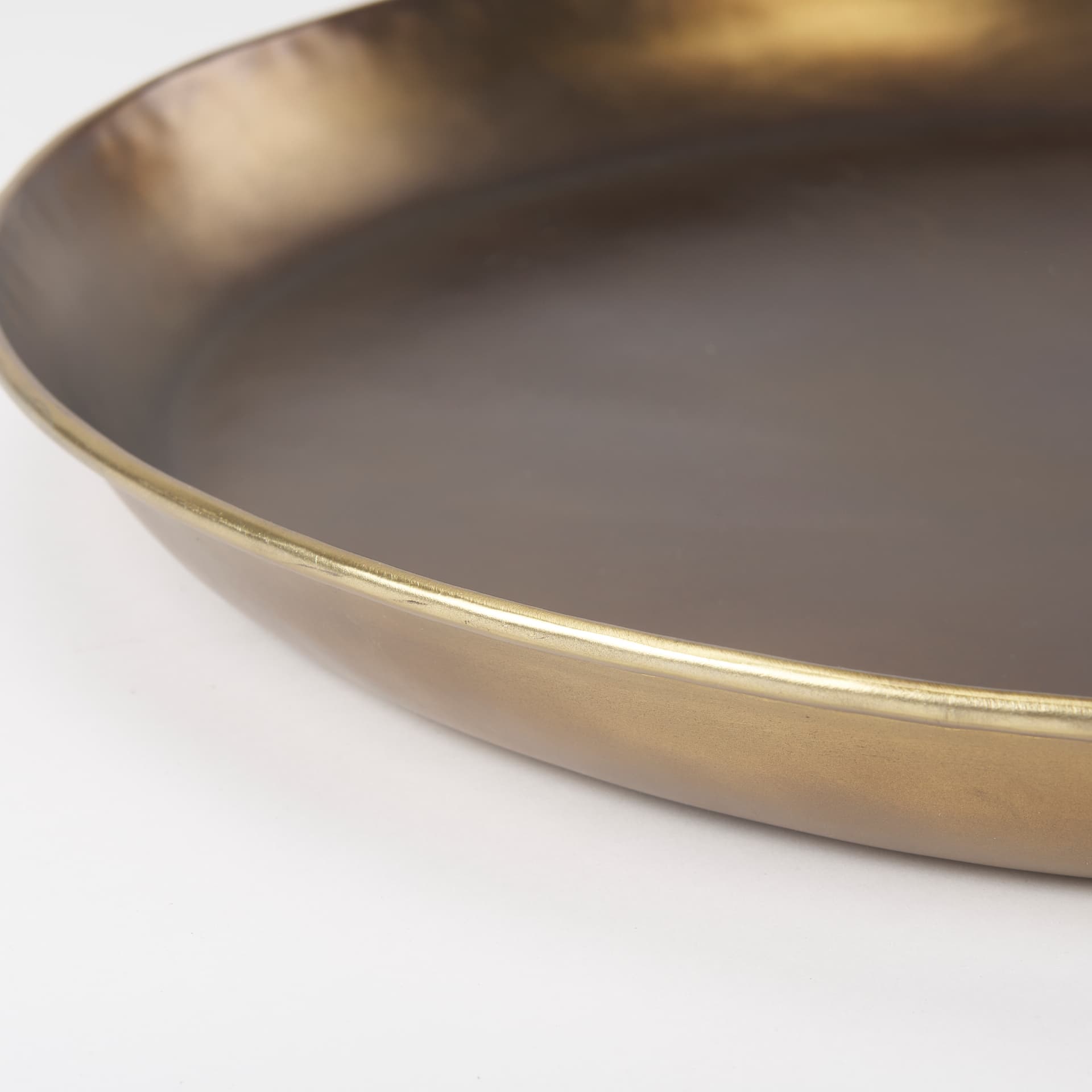 Eagan 24.0L x 24.0W x 2.0H Brass Aluminium Tray Large — product photograph