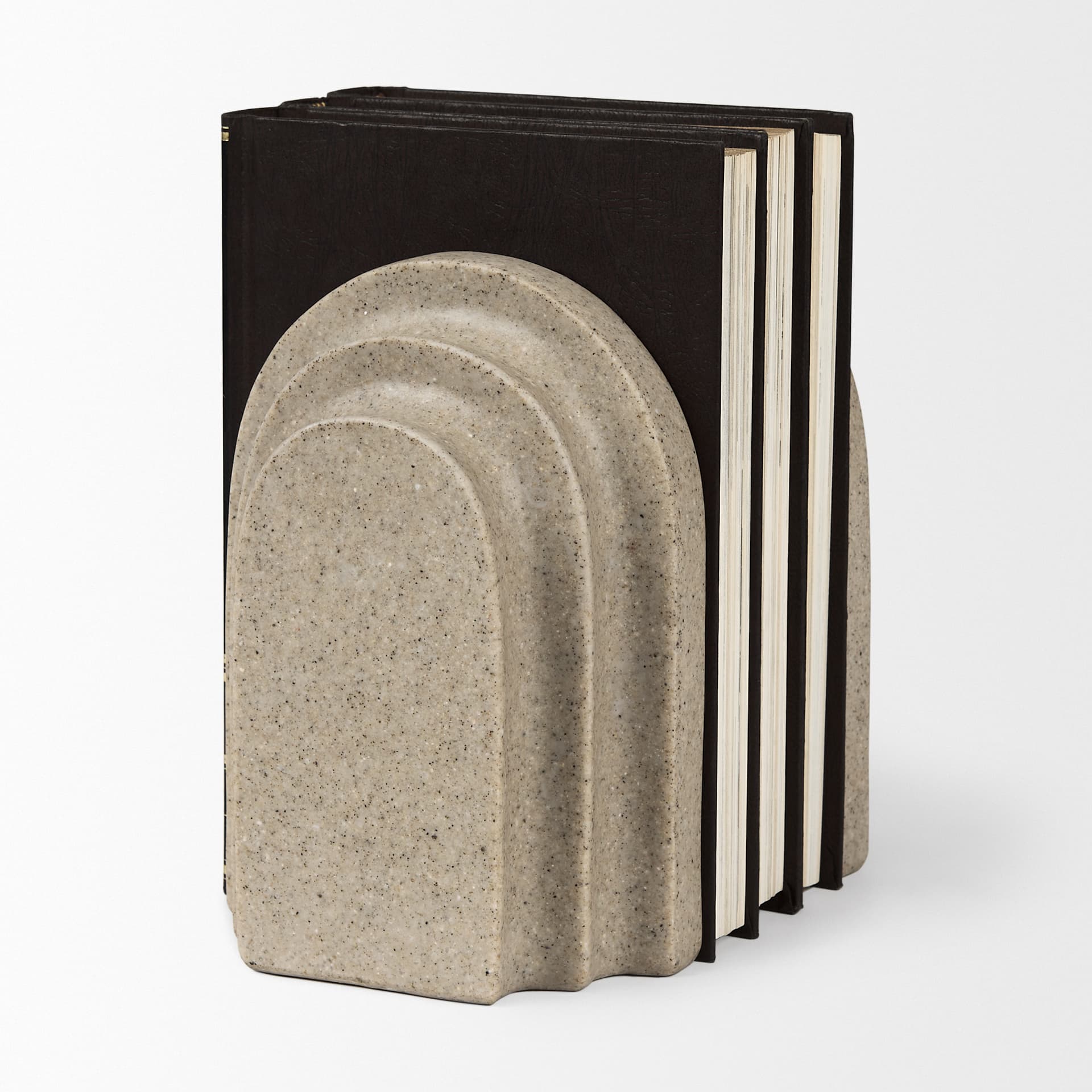 Empire Sandstone Resin Arc Book End Set — product photograph