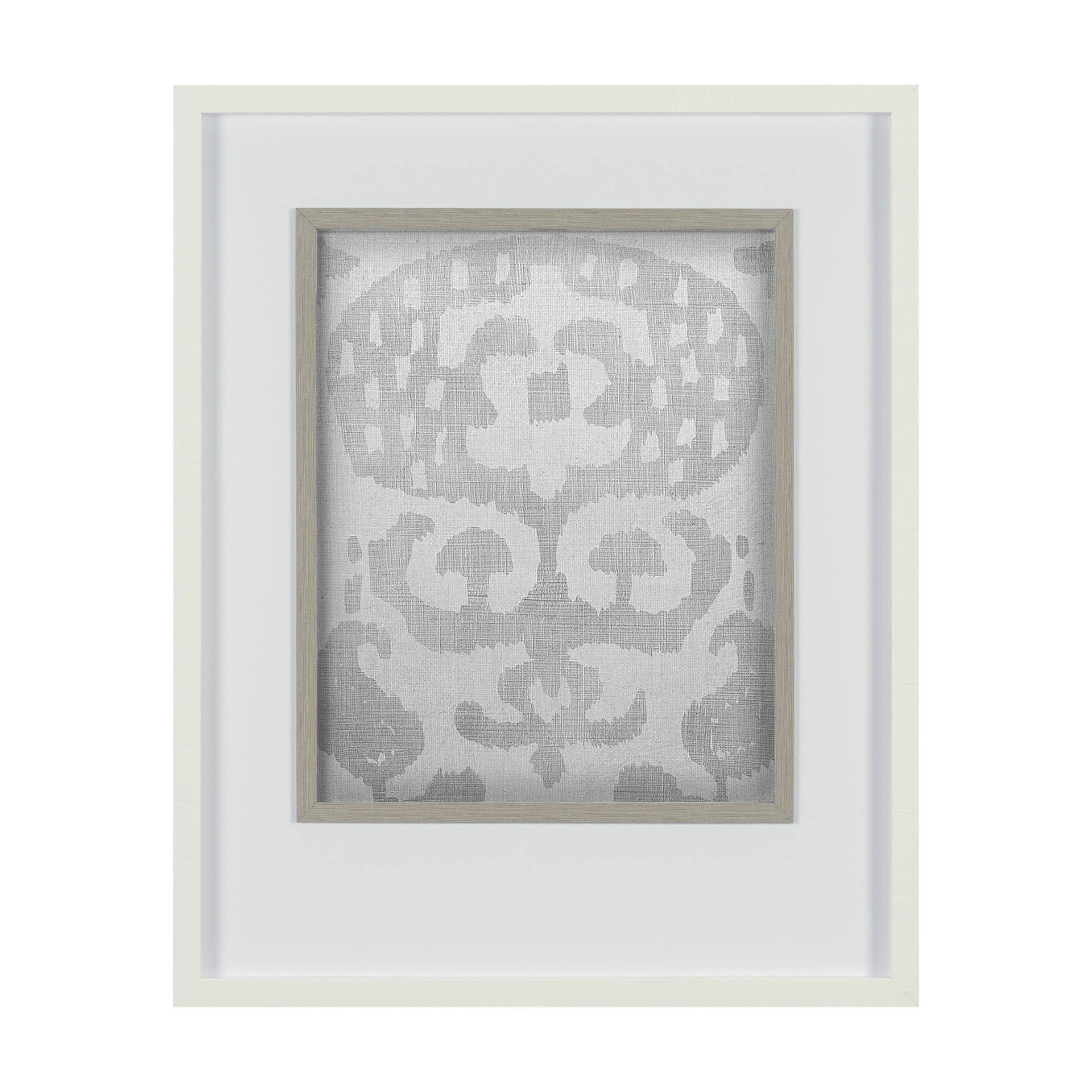 Shadow Ikat I by Chariklia Zarris a Hand Embellished Textured Framed Art Print Matted under Glass — product photograph