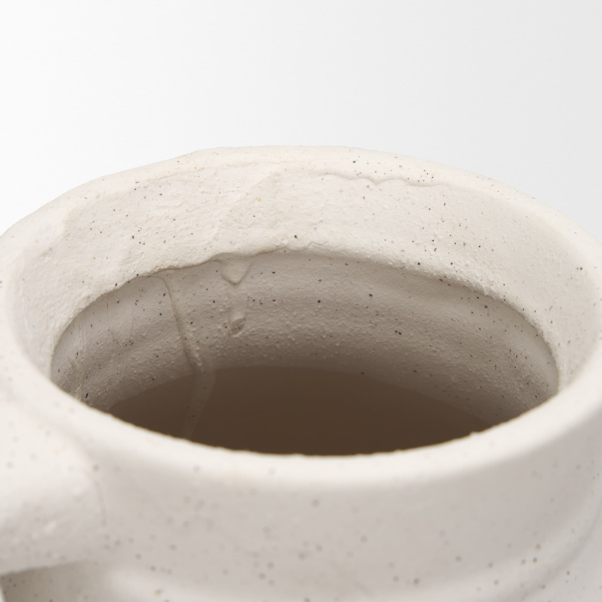 Tyrus Large Textured Matte White w/ Speckling Ceramic Vase — product photograph