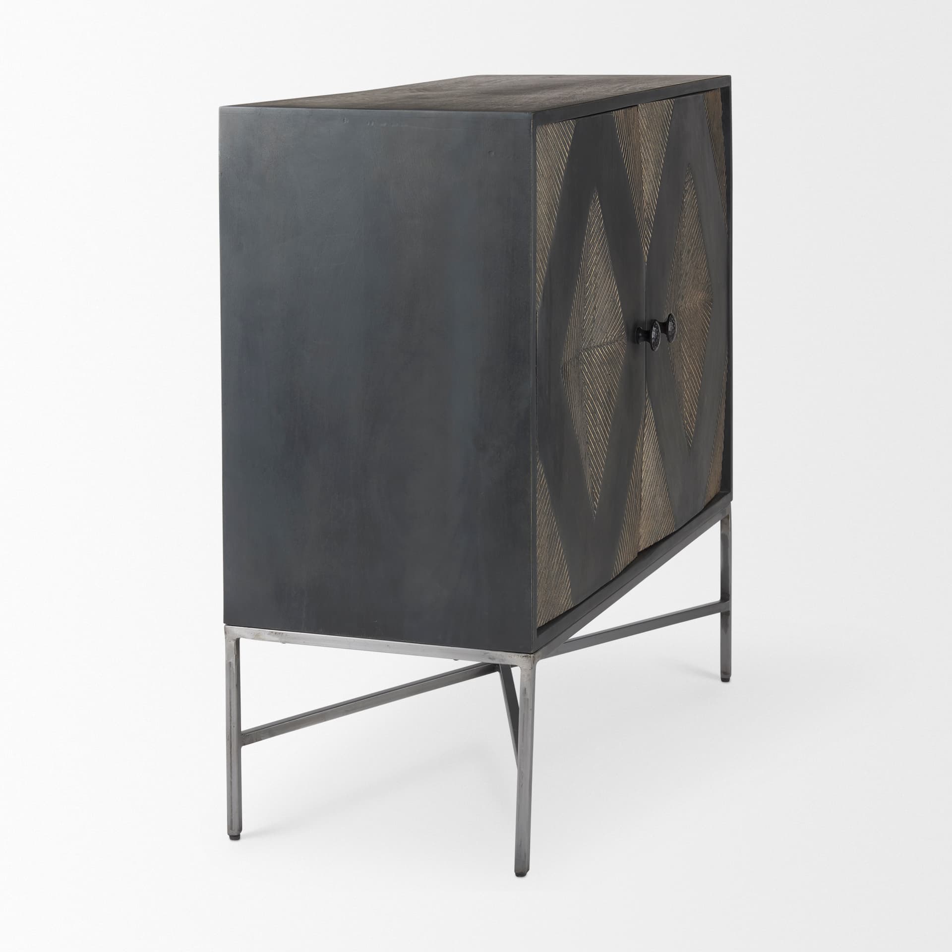 Hogarth 36.0L x 16.0W x 34.0H 2 Door Dark Accent Cabinet — product photograph