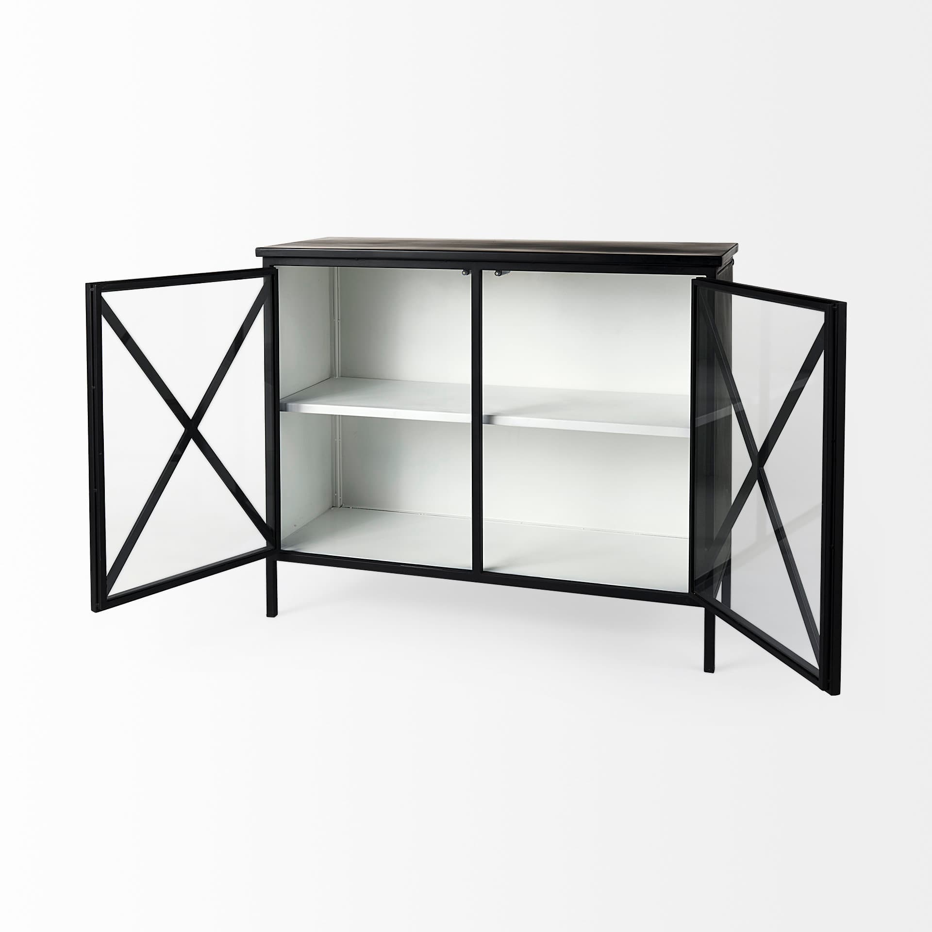 Aurelia Two Door Glass Cabinet — product photograph