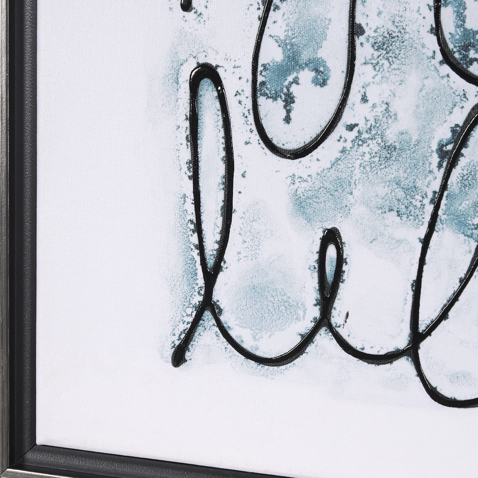Story Telling by Mercana Studio a Hand Embellished Textured Framed Canvas — product photograph