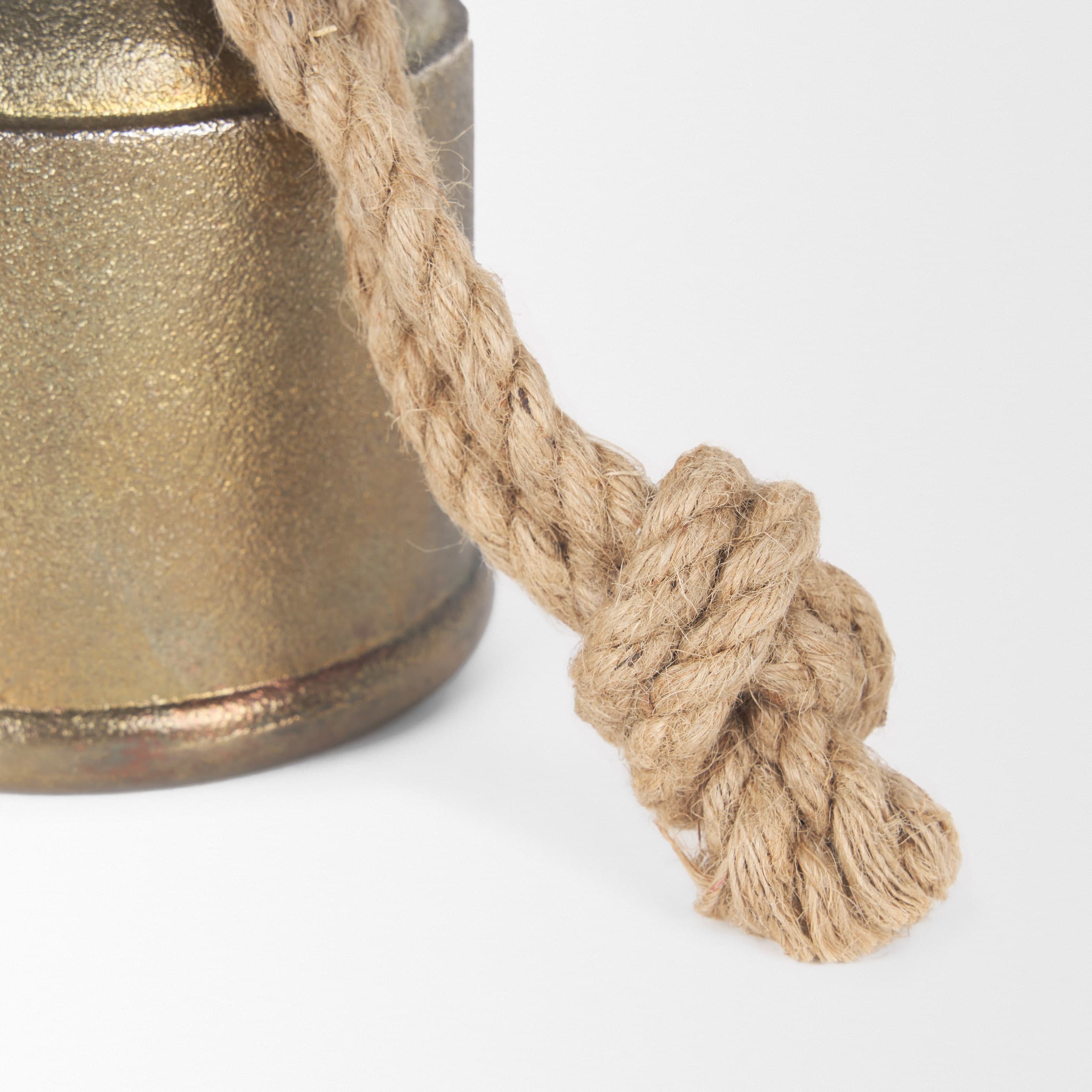 Quincy Medium Gold Metal Decorative Bell Object — product photograph