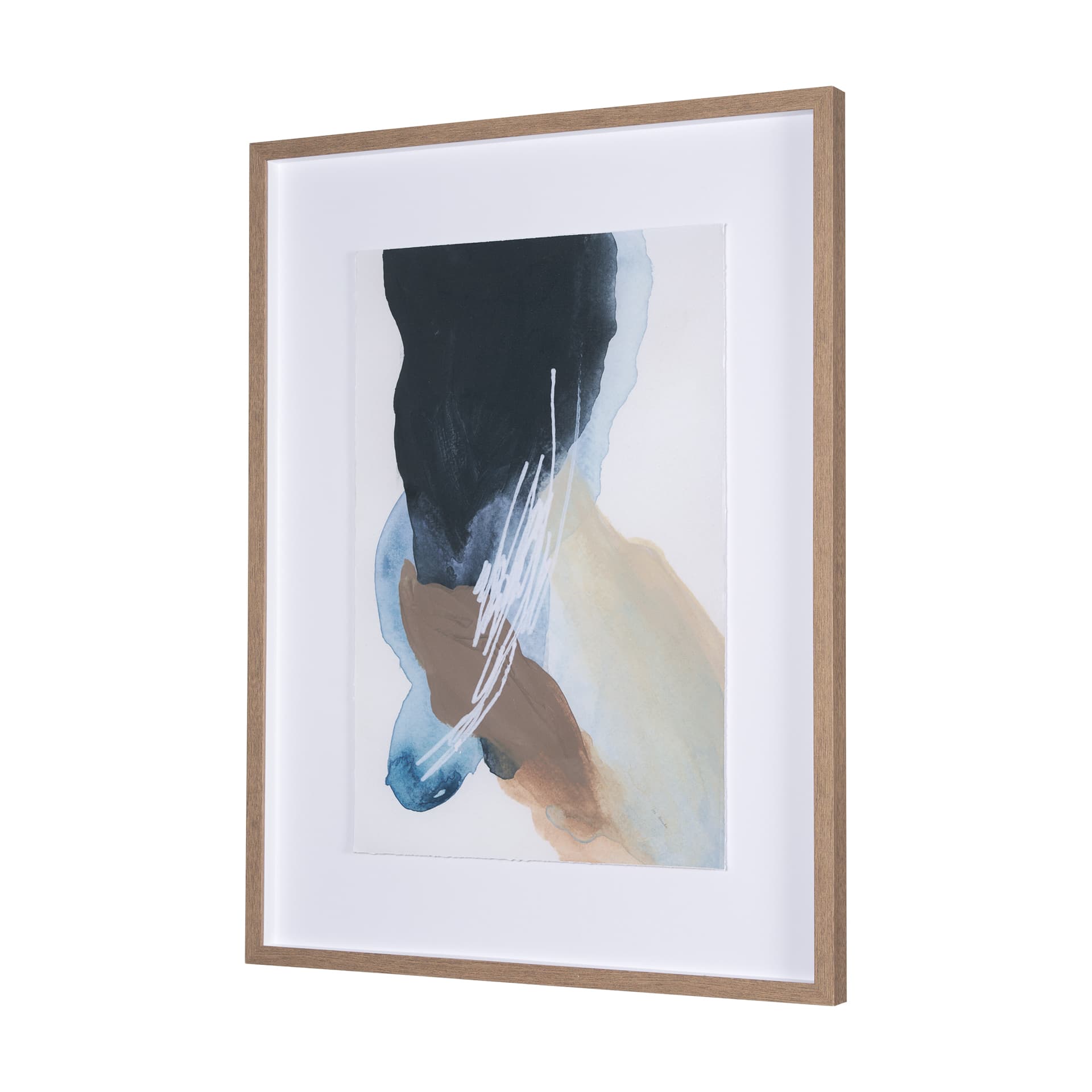 Darkness Leads to Light I by IrHavuka Hand Embellished Textured Framed Art Print Matted under Glass — product photograph