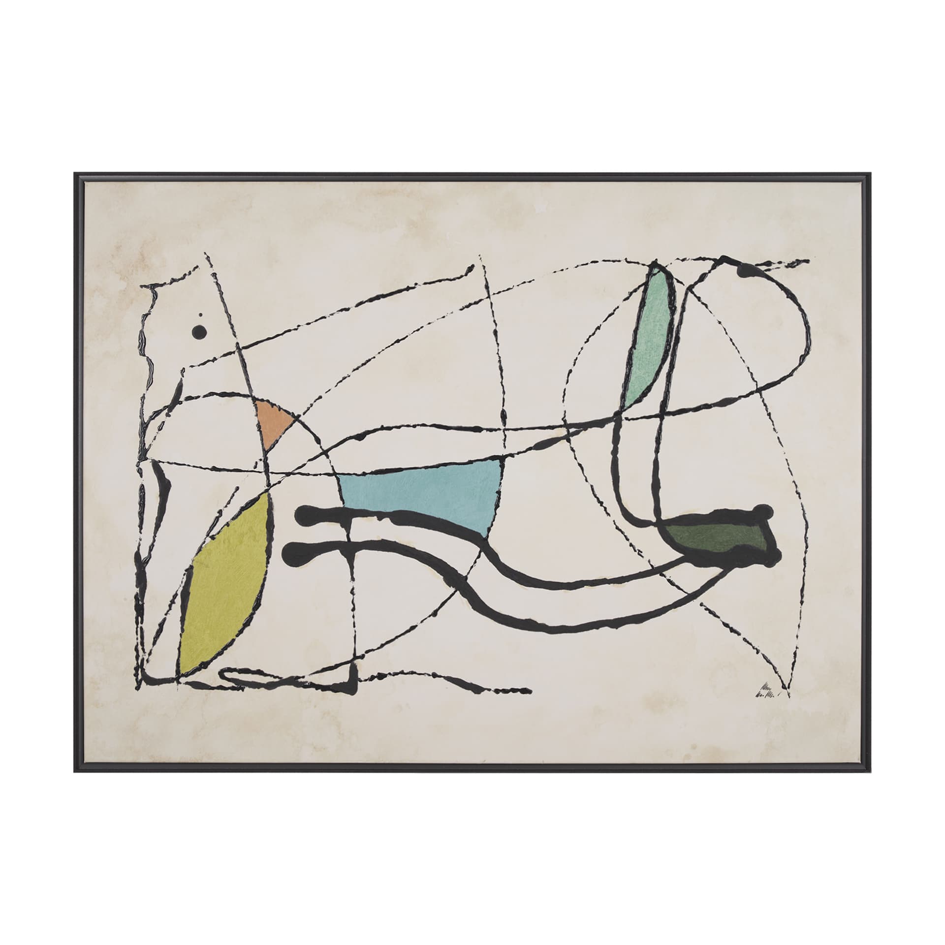 Vintage Vibes II by Mercana Studio a Hand Embellished Textured Framed Canvas — product photograph