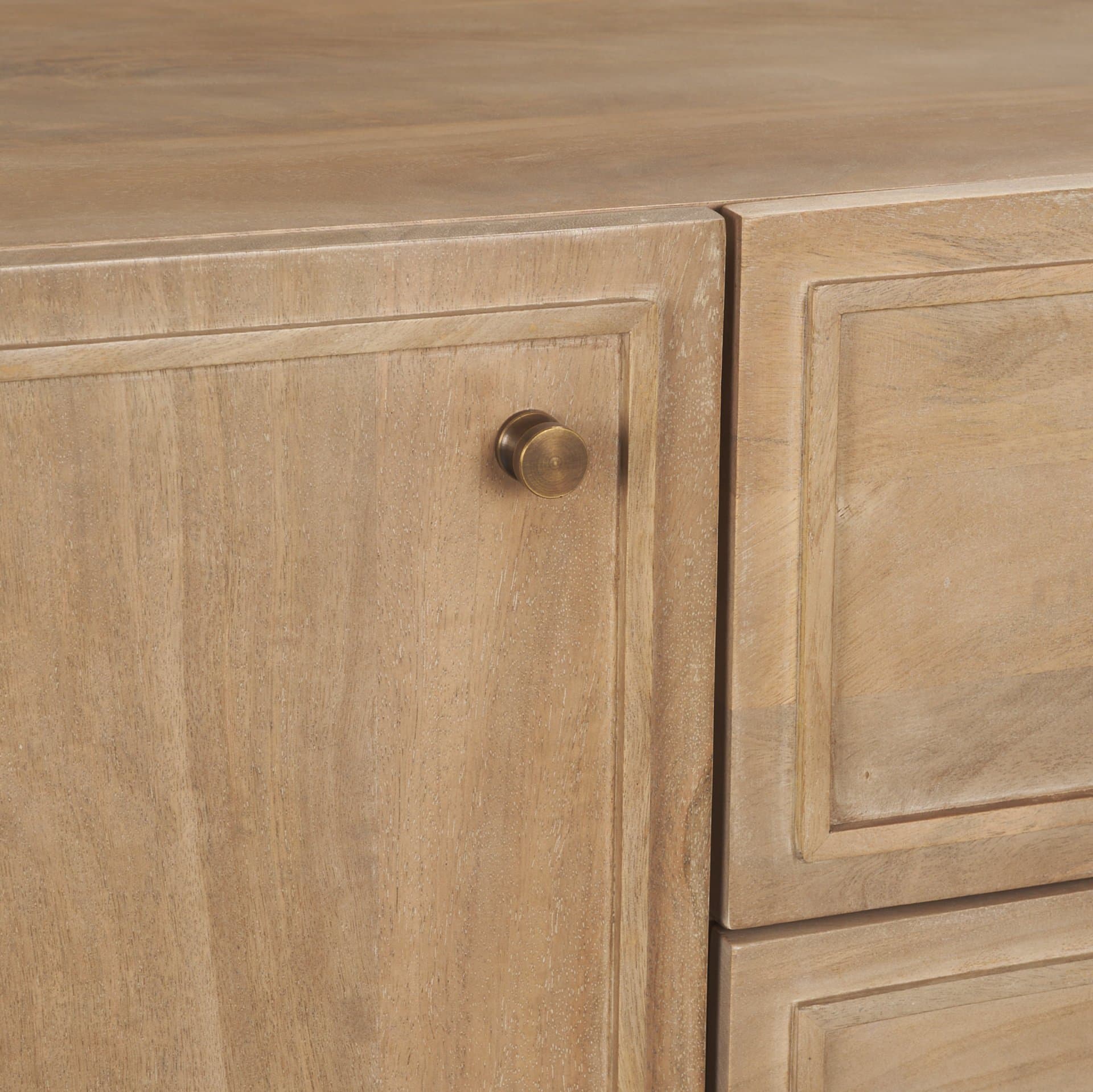 Phil Light Brown Wood 2 Door 3 Drawer Closed Sideboard — product photograph