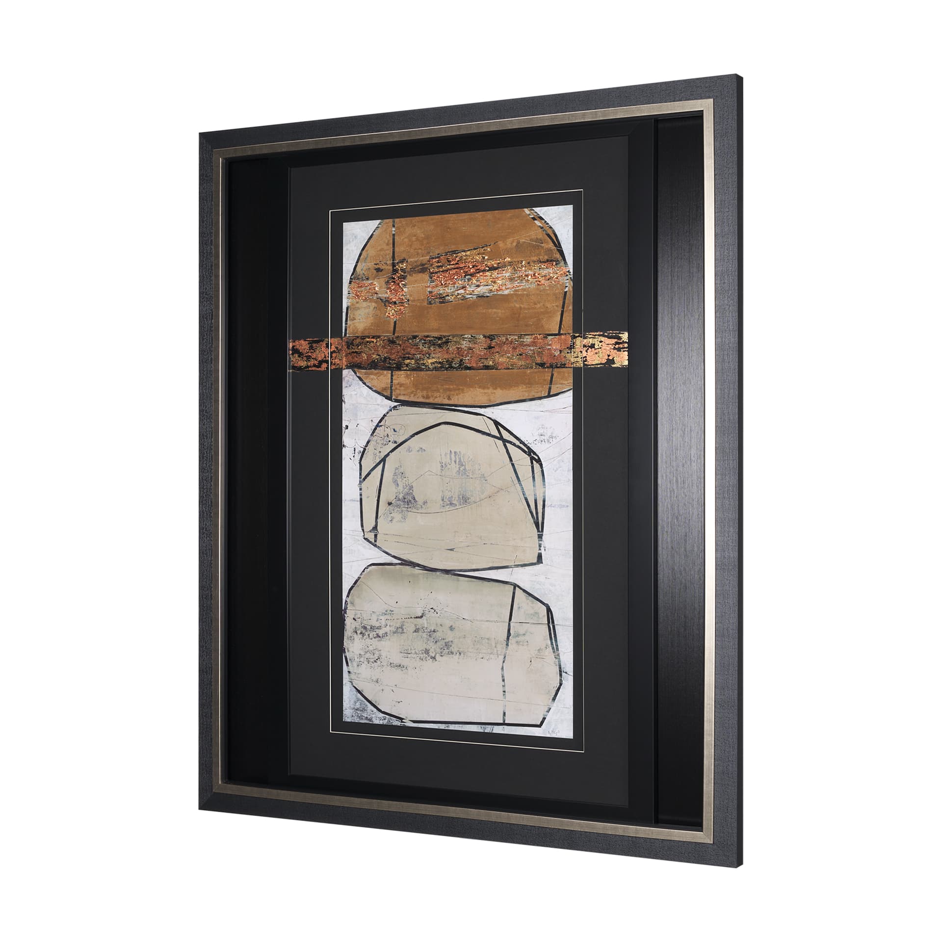 Dim Sum I by Nancy Ngo a Hand Embellished Textured Framed Art Print Matted under Glass — product photograph